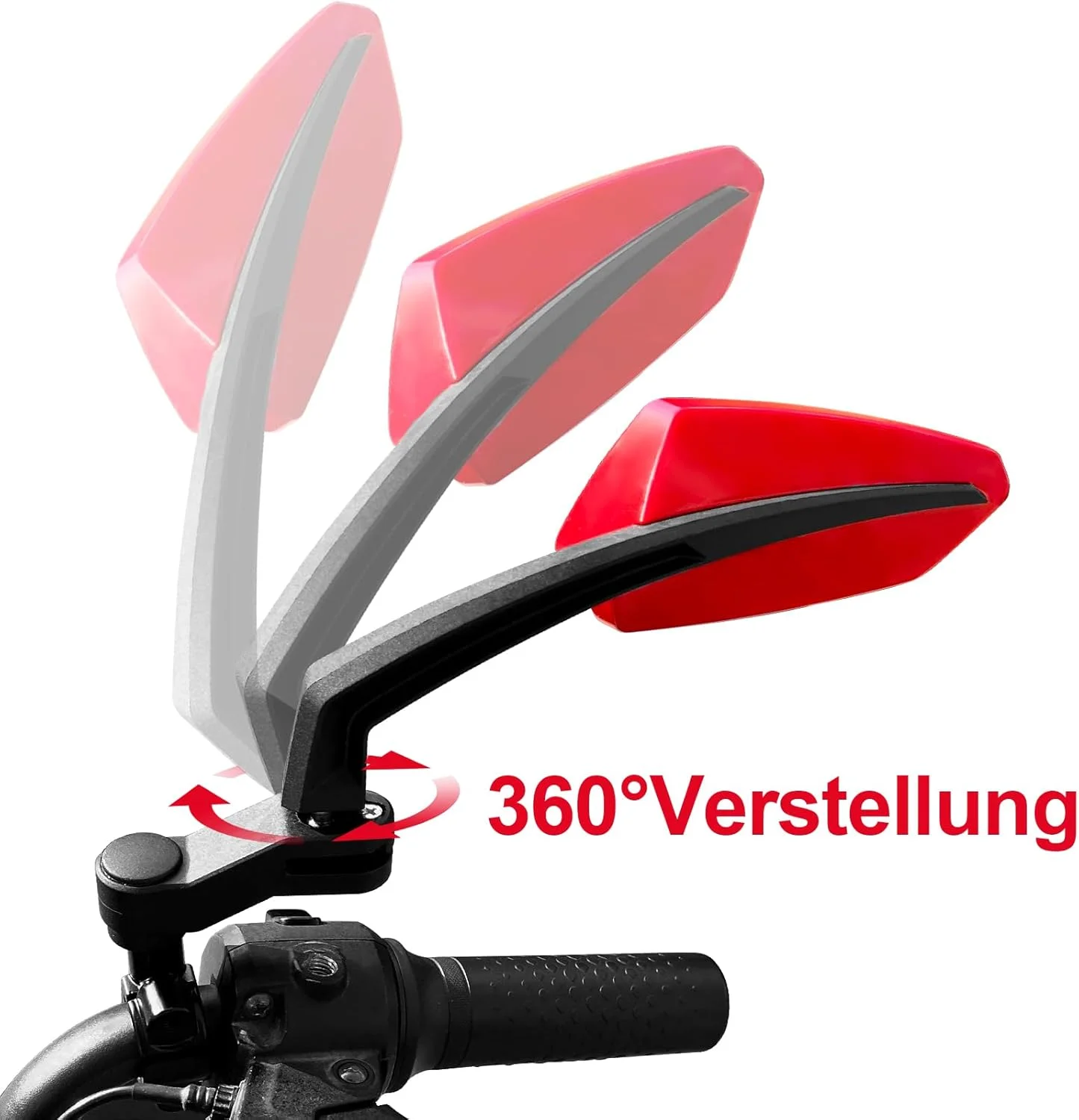 آینه دوچرخه یک جفت با قابلیت چرخش 360 درجه، زاویه دید گسترده HD برای دوچرخه های برقی، کوهستانی، جاده ای و اسکوتر برقی