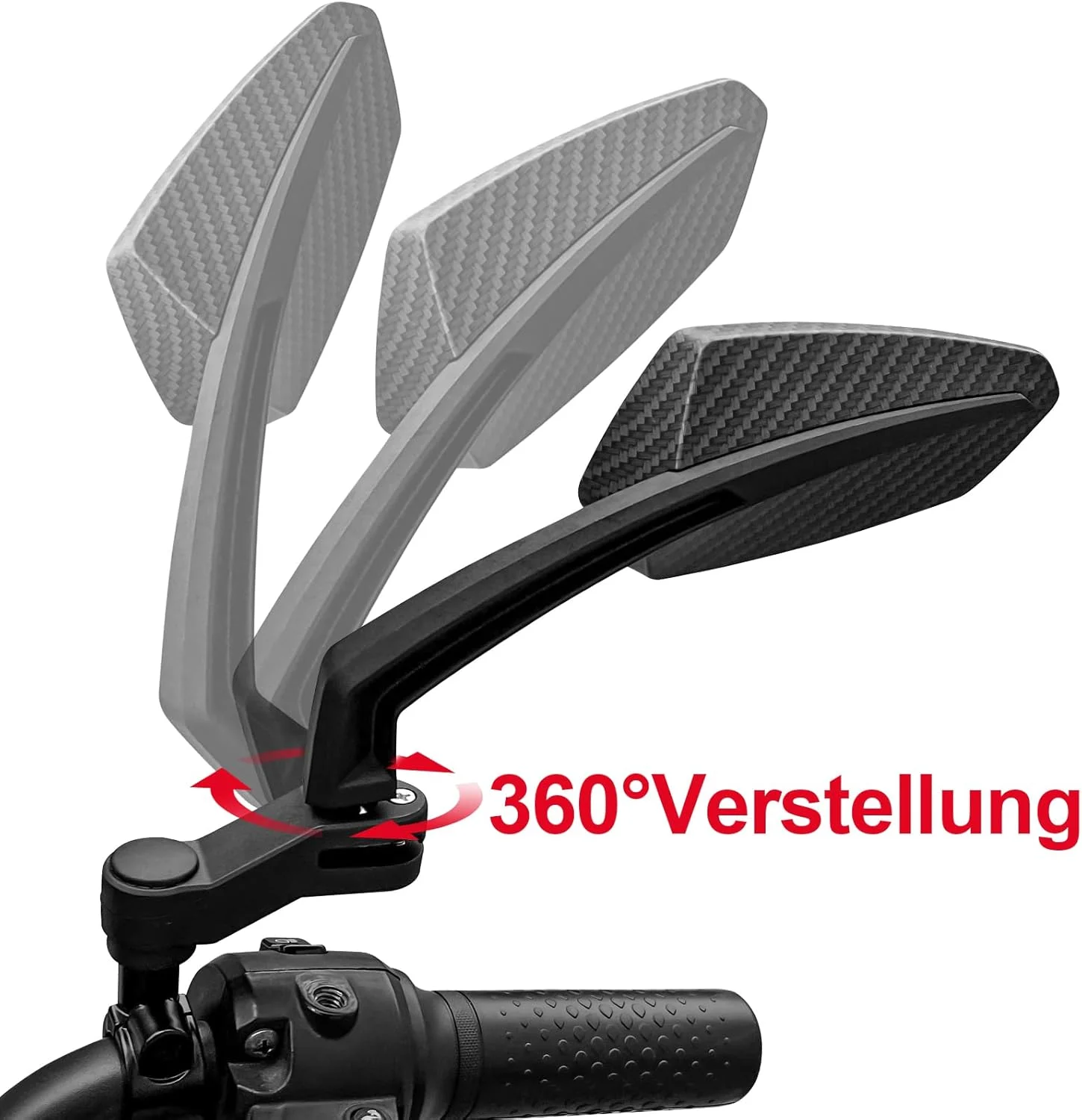 آینه دوچرخه برای دوچرخه برقی با قابلیت چرخش 360 درجه، آینه دید عقب دوچرخه HD با زاویه دید گسترده مناسب برای دوچرخه برقی، دوچرخه کوهستانی، دوچرخه جاده، اسکوتر برقی