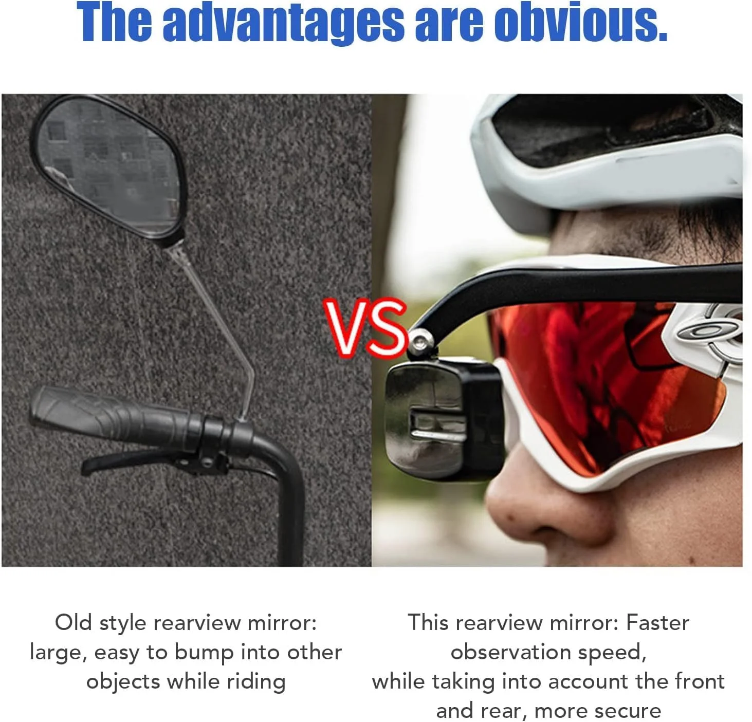 آینه دید عقب دوچرخه، بازتابنده مینی کلاه ایمنی با قابلیت تنظیم چند زاویه، لوازم جانبی دوچرخه سواری