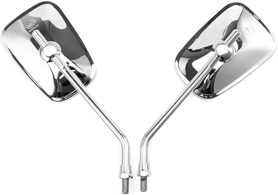 آینه دوچرخه مستطیلی آلیاژ آلومینیوم، بازتابنده دوچرخه سواری زاویه باز، سه چرخه، موتور سیکلت چهار چرخ، آینه دید عقب اسکوتر چپ راست