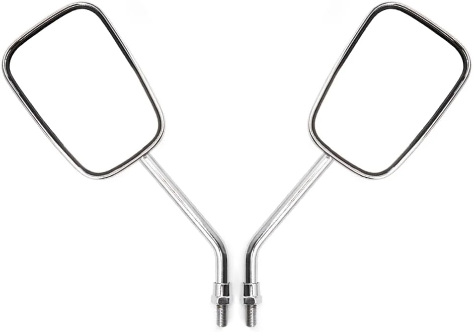 آینه دوچرخه مستطیلی آلیاژ آلومینیوم، بازتابنده دوچرخه سواری زاویه باز، سه چرخه، موتور سیکلت چهار چرخ، آینه دید عقب اسکوتر چپ راست