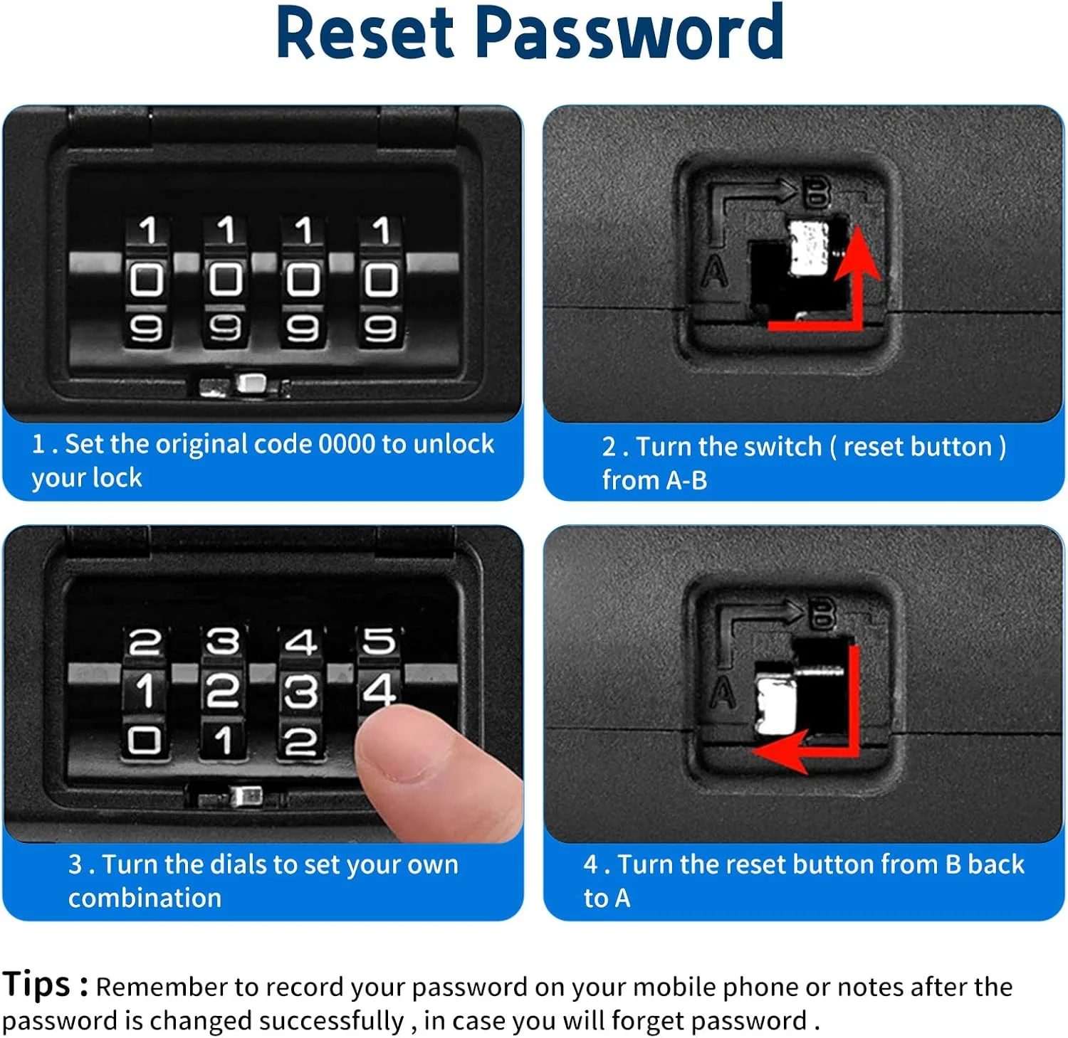 قفل U شکل دوچرخه سنگین، قفل دوچرخه رمزدار 4 رقمی با زنجیر U شکل، ضد آب، بدون کلید، قفل U شکل دوچرخه برای خانه، مدرسه، مسافرت