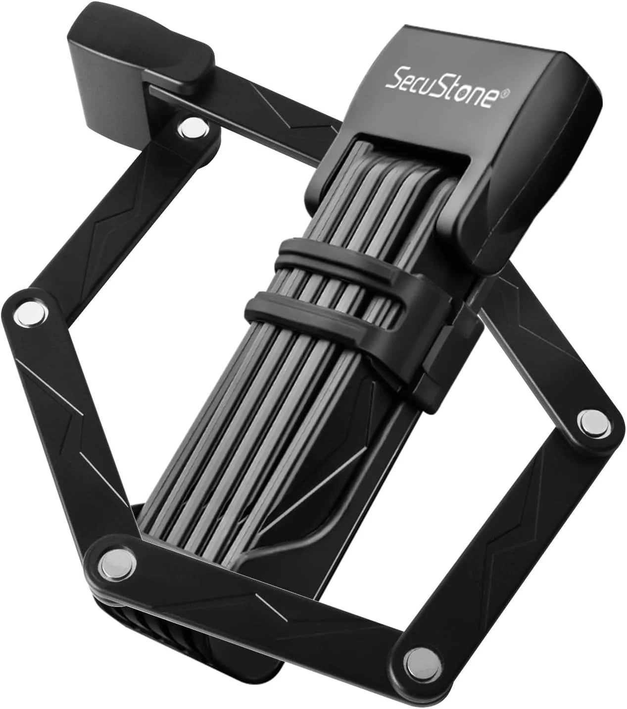 قفل دوچرخه، قفل تاشو، فولاد کربنی، امنیت بالا، ضد سرقت، مشکی