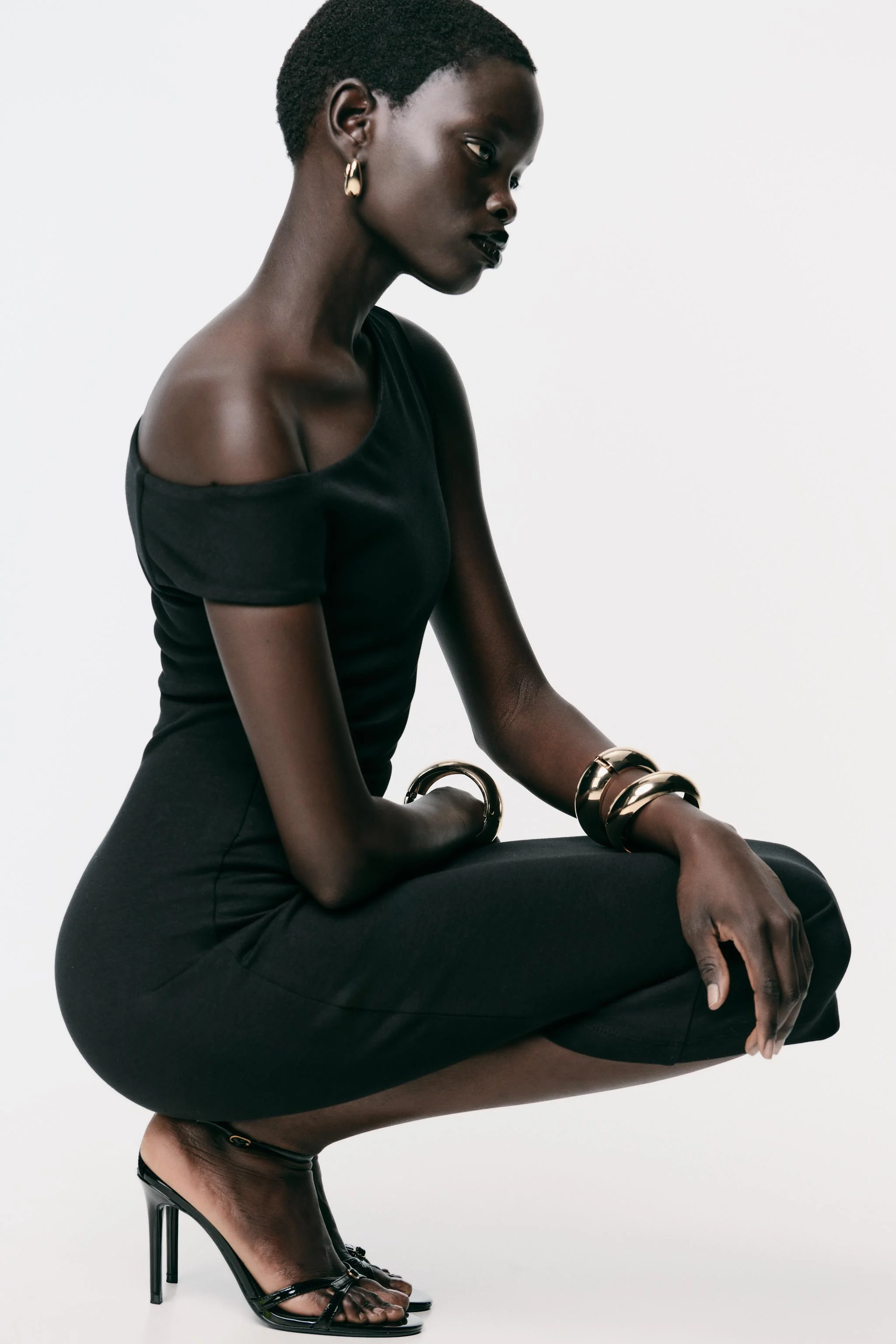 پیراهن میدی جمع شده پیراهن میدی جمع شده