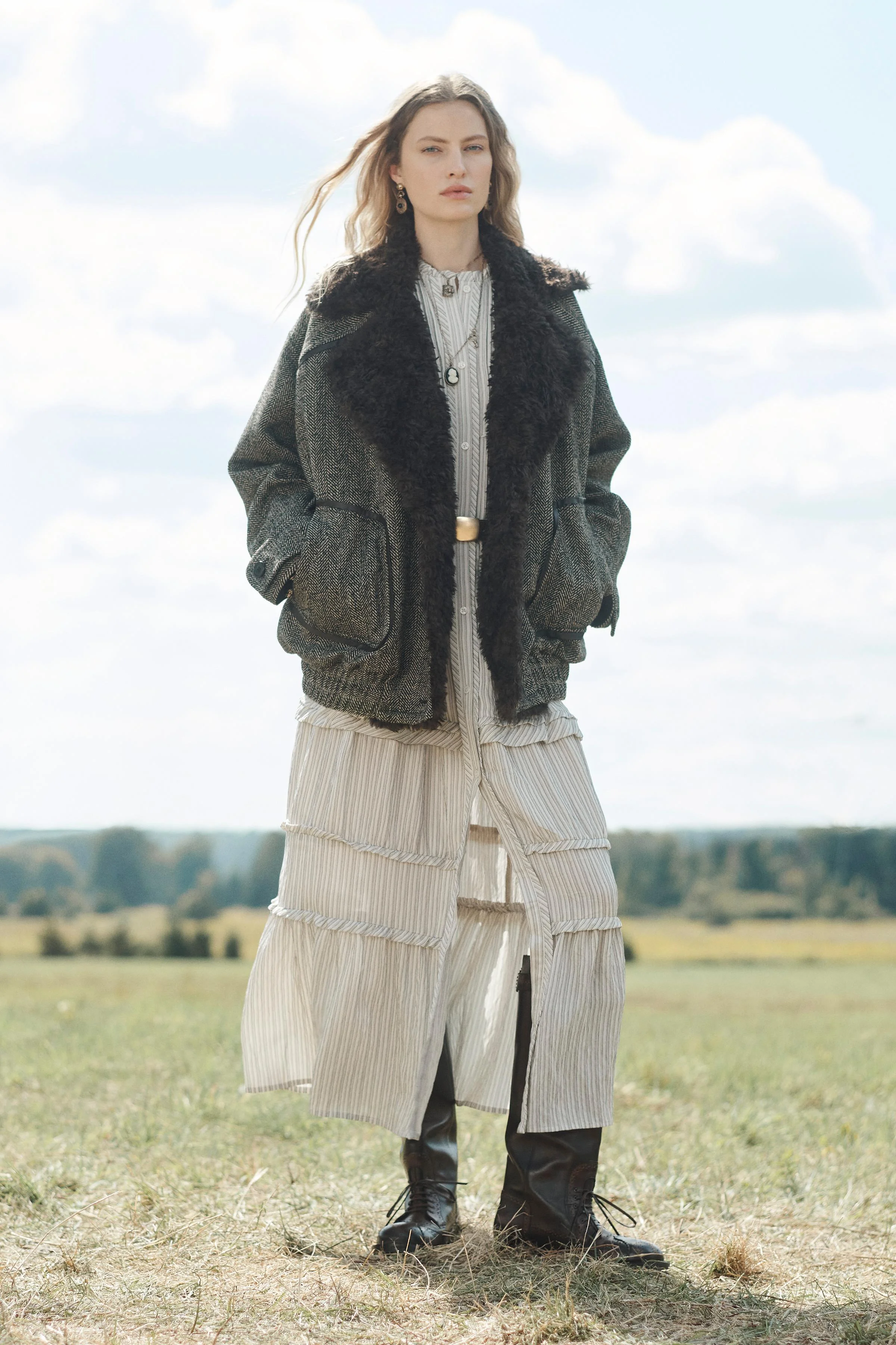 پیراهن بلند با کمربند - نسخه محدود