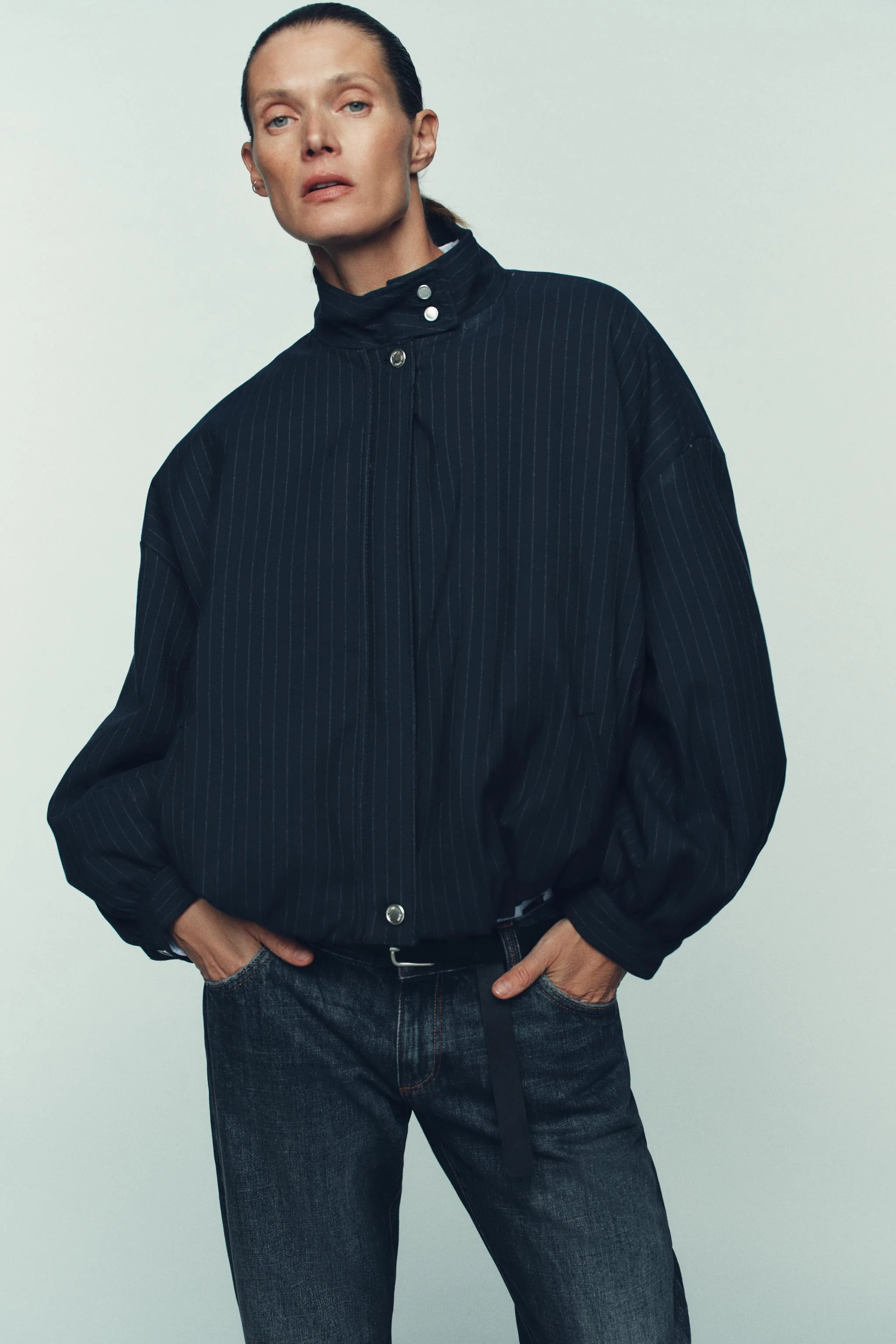 کاپشن خلبانی راه راه کاپشن خلبانی راه راه