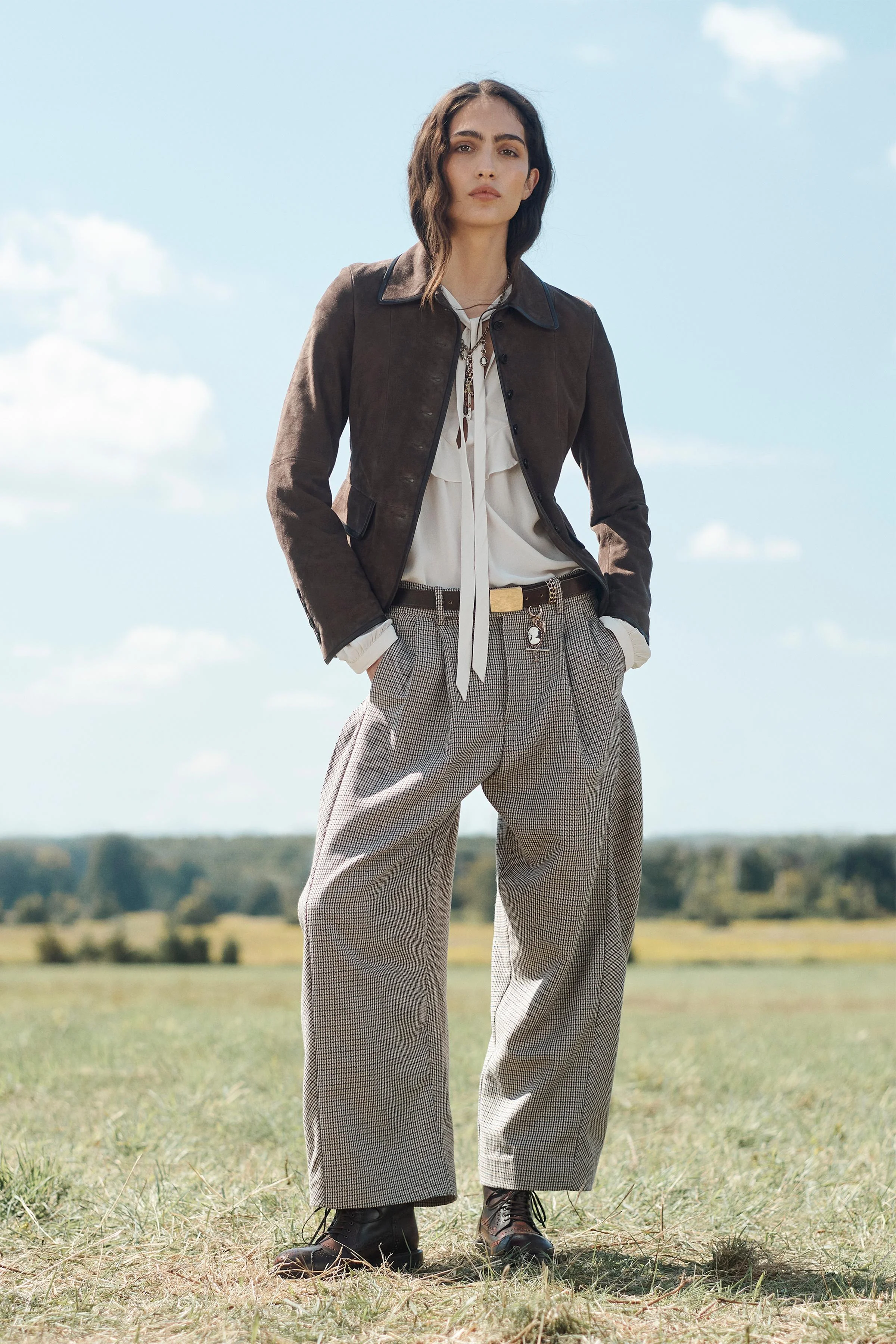 کت تک چرم جیر خوش‌دوخت با برش محدود