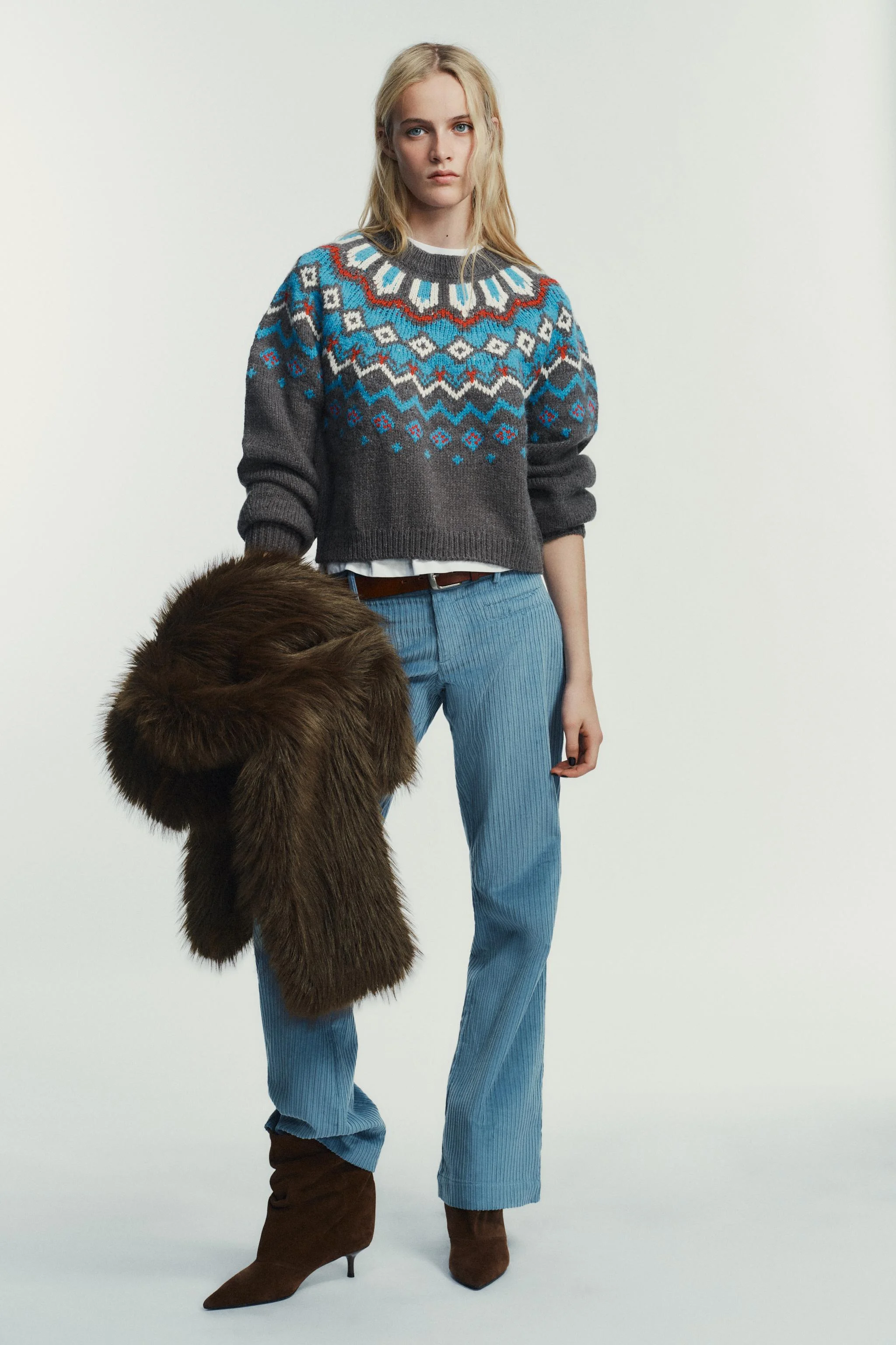 پلیور بافت ژاکارد پلیور بافت ژاکارد