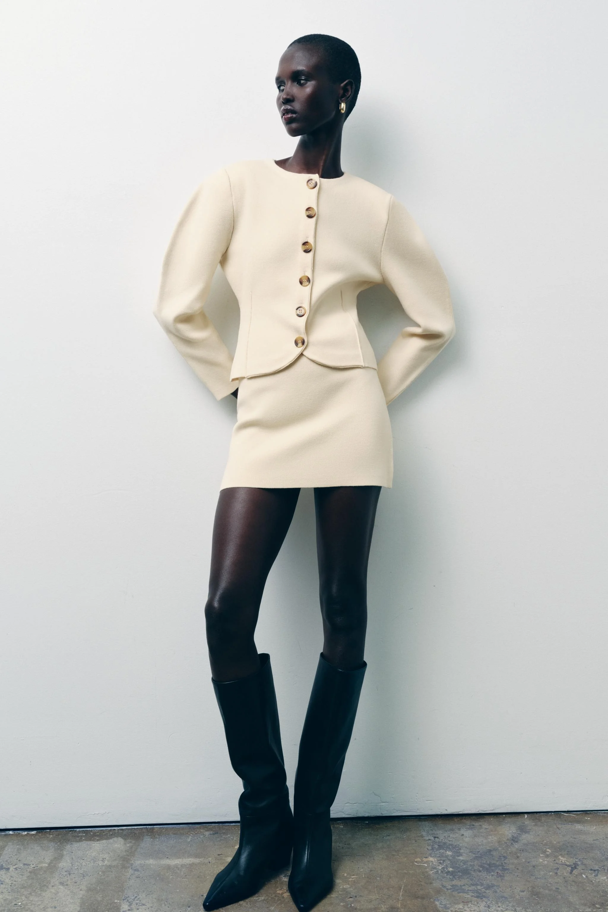 دامن کوتاه بافتنی