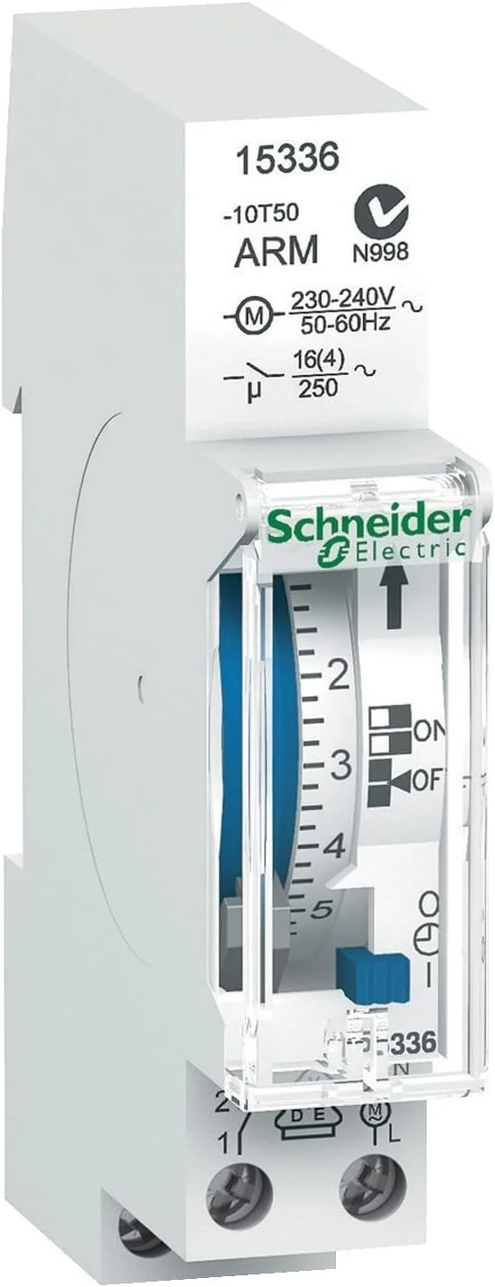 تایمر مکانیکی اشنایدر الکتریک اکتی 9 - IH - 24 ساعته - حافظه 100 ساعته، 15336