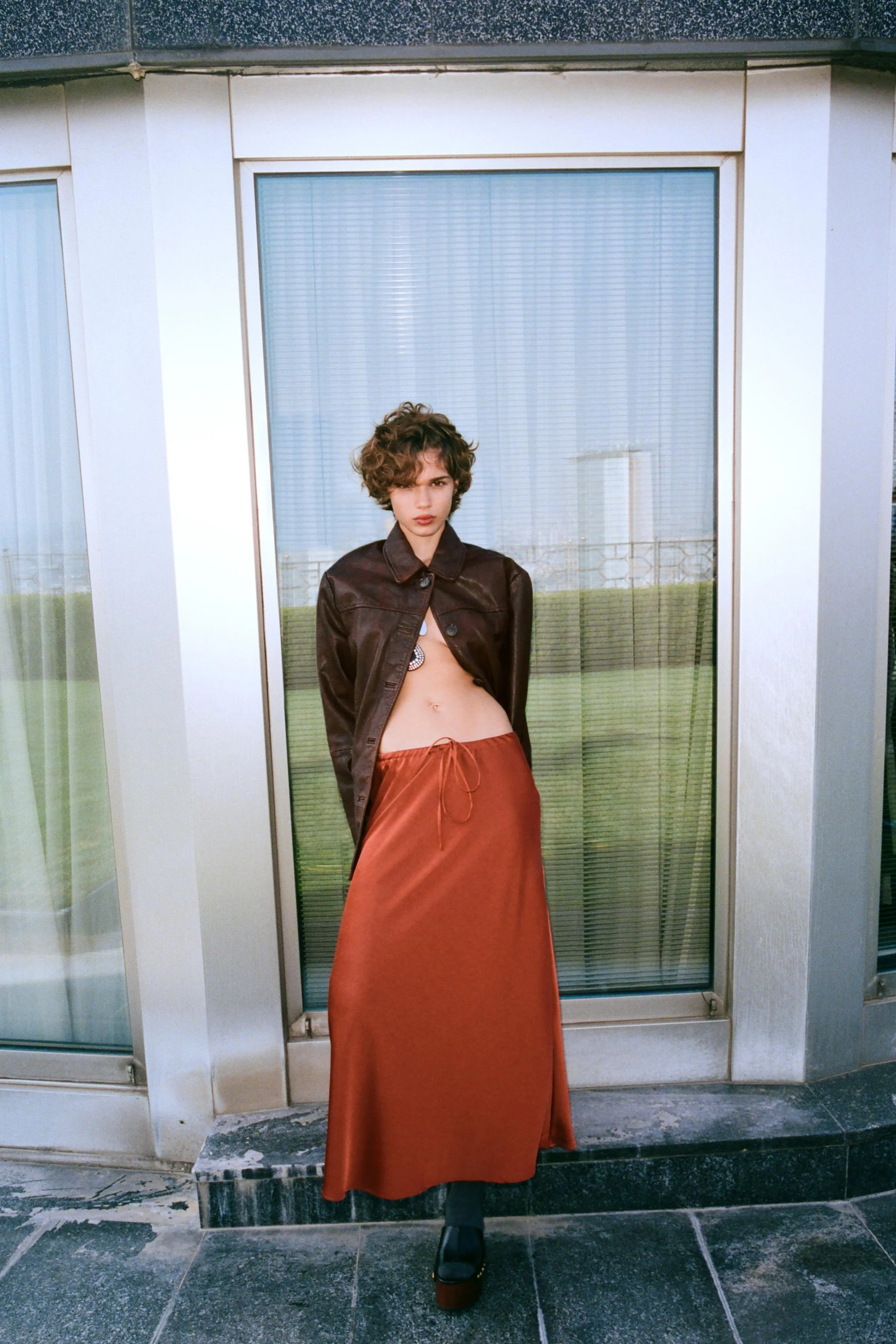 دامن میدی ساتن