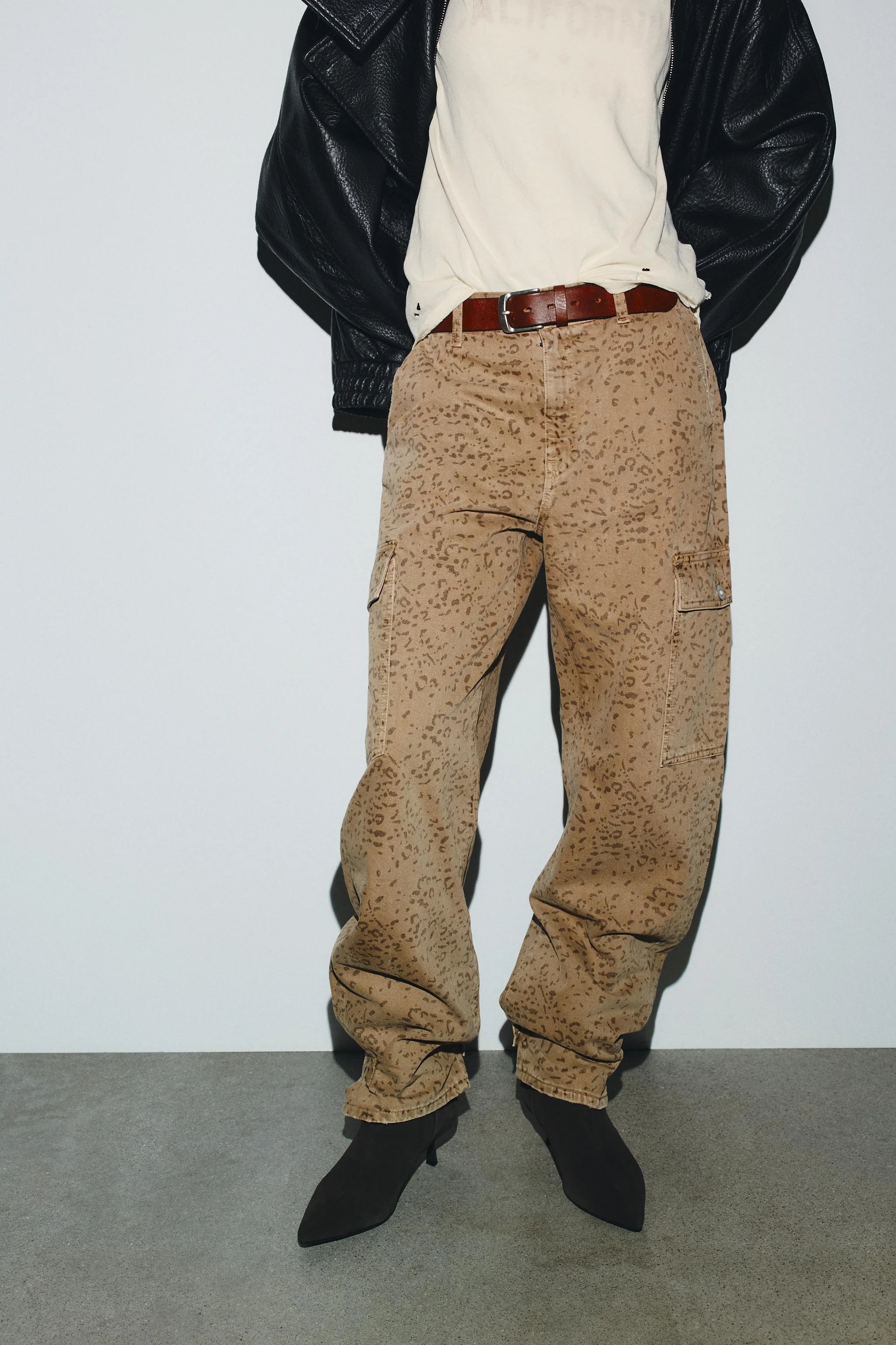 شلوار جین بگ بالونی با طرح حیوانات