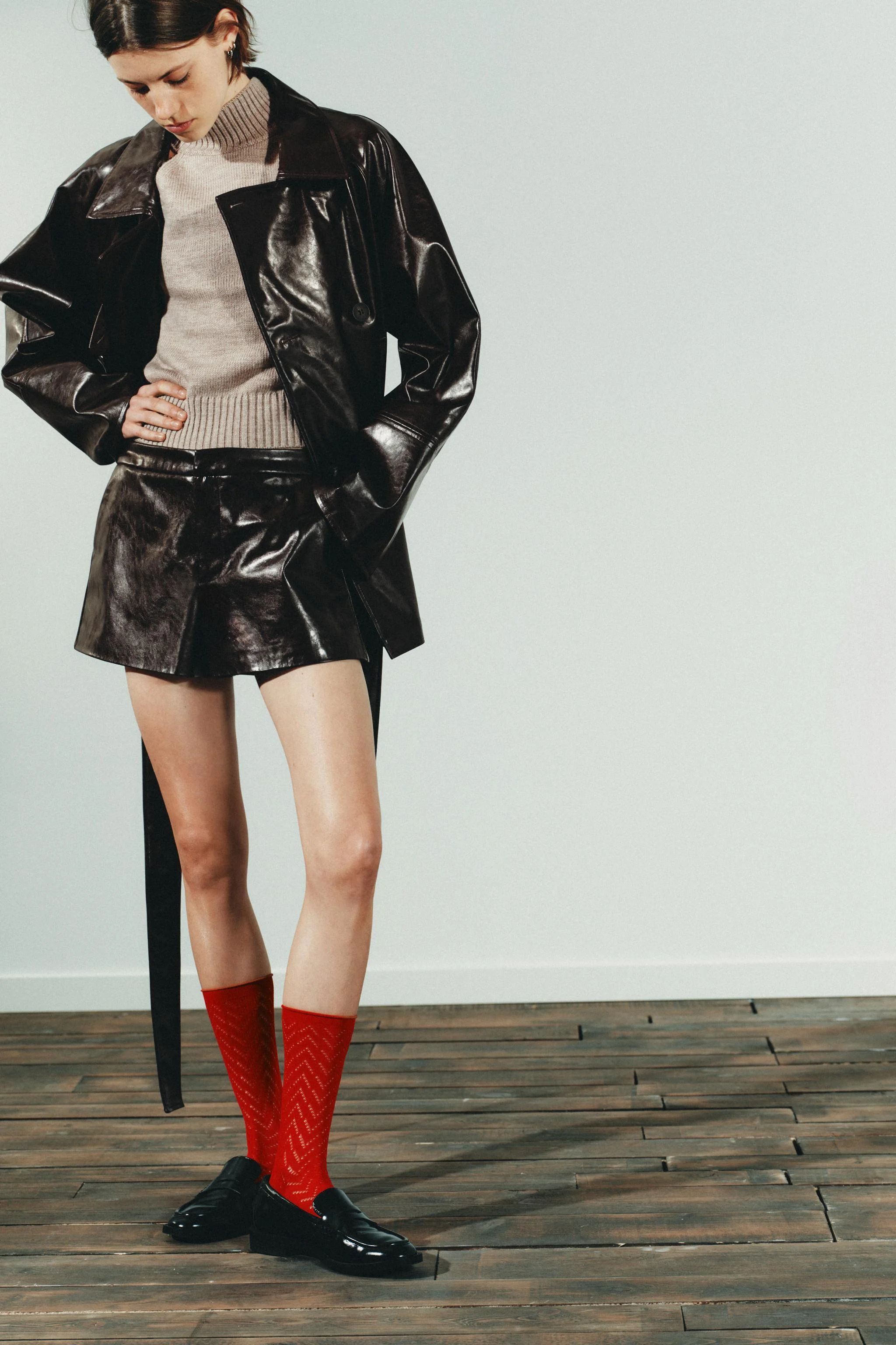 جوراب بافتنی ویسکوز طرح‌دار