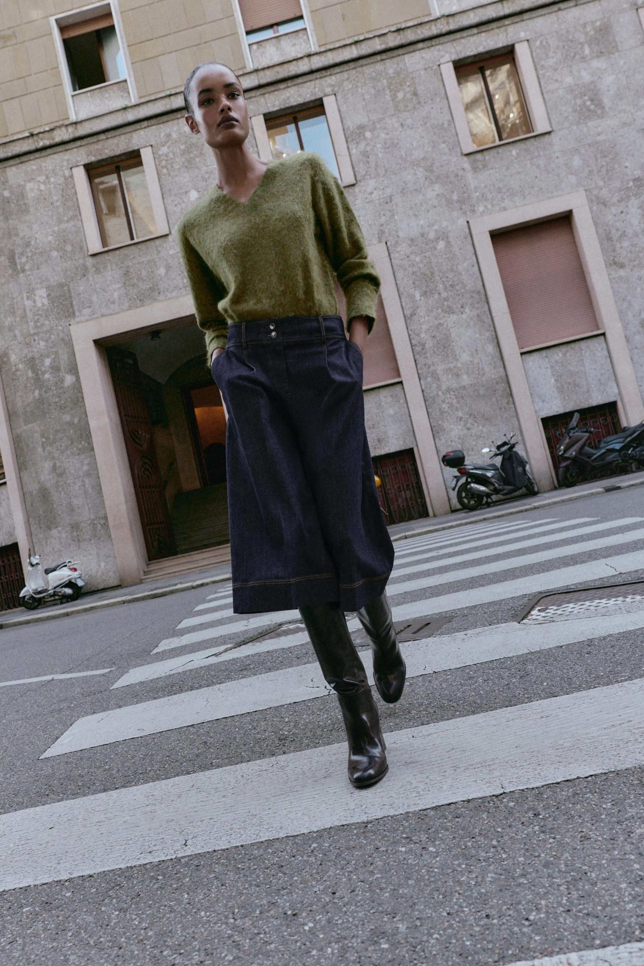 شلوارک برمودا جین بلند Z1975 با پیلی