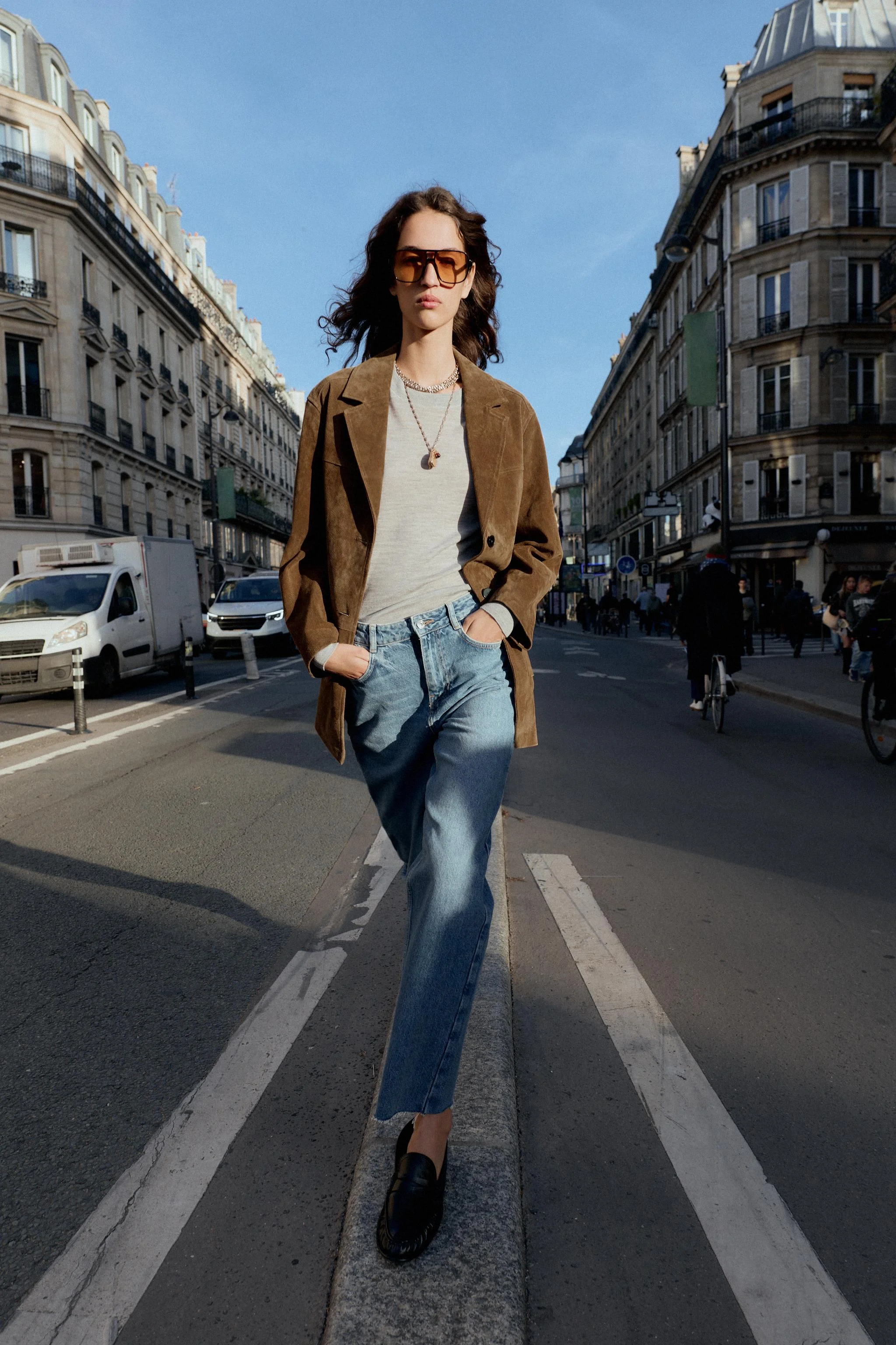 شلوار جین راسته قد نود مدل Z1975