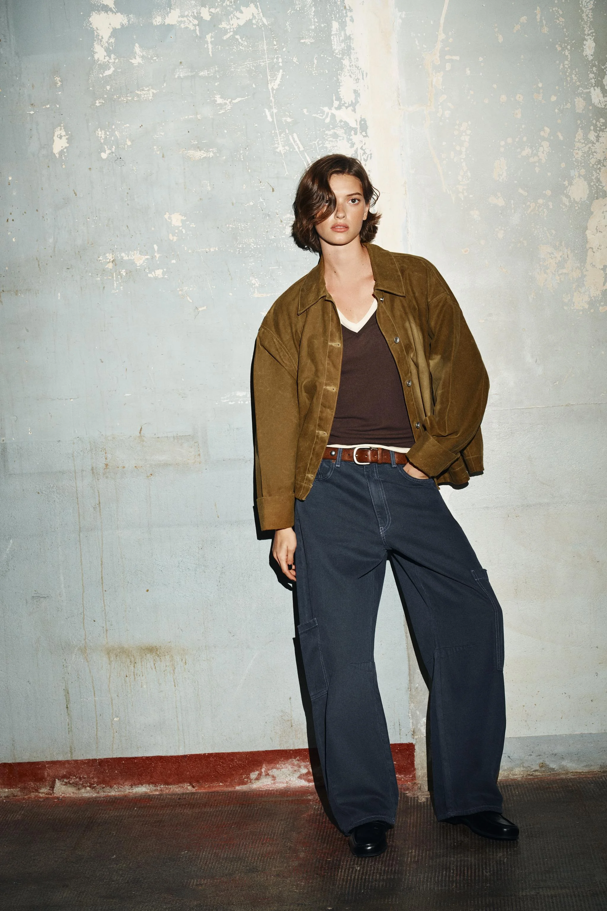 شلوار جین بگ بالونی TRF با جیب