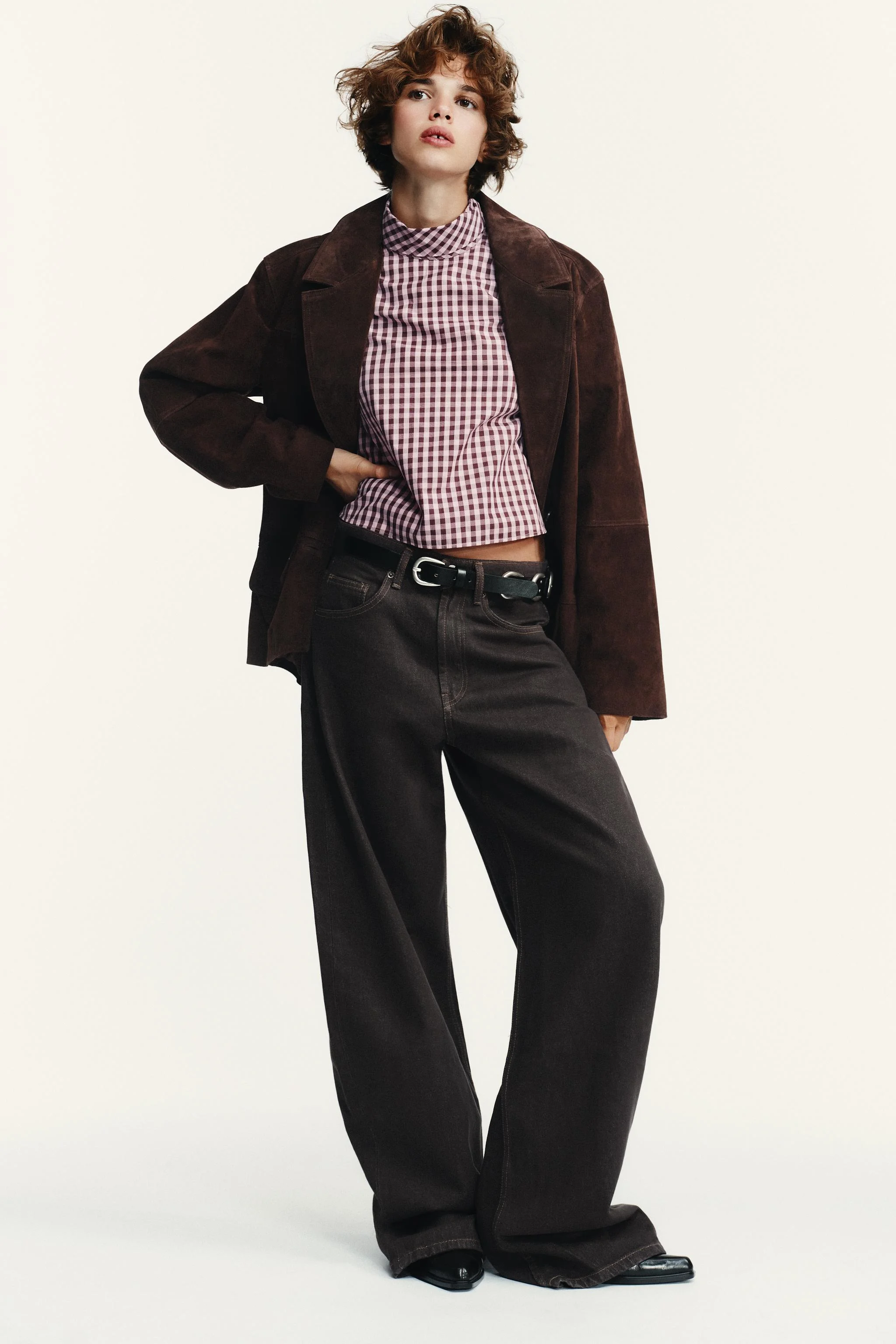 شلوار جین بشکه ای کمر بلند