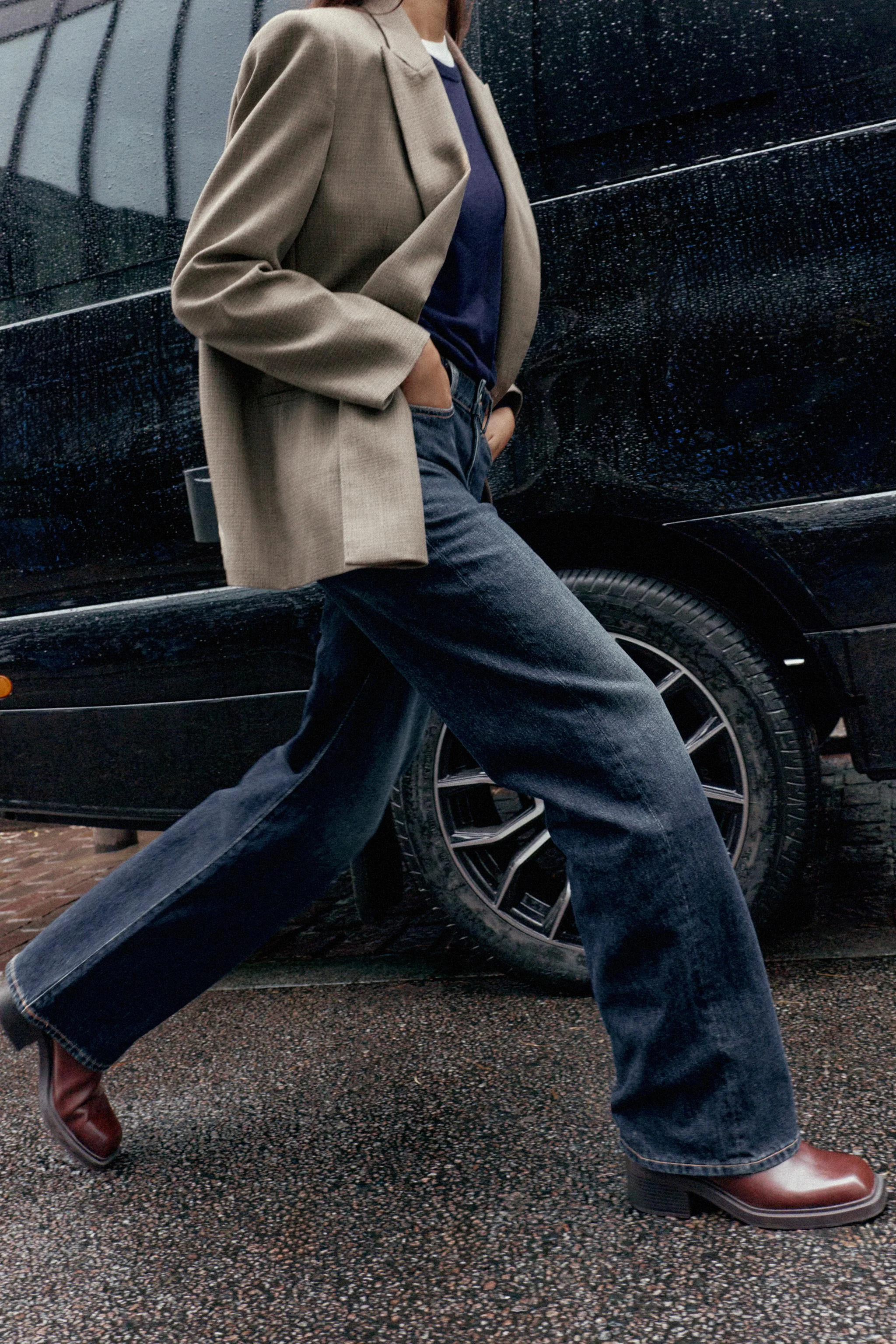 شلوار جین راسته قد کامل کمر بلند Z.04