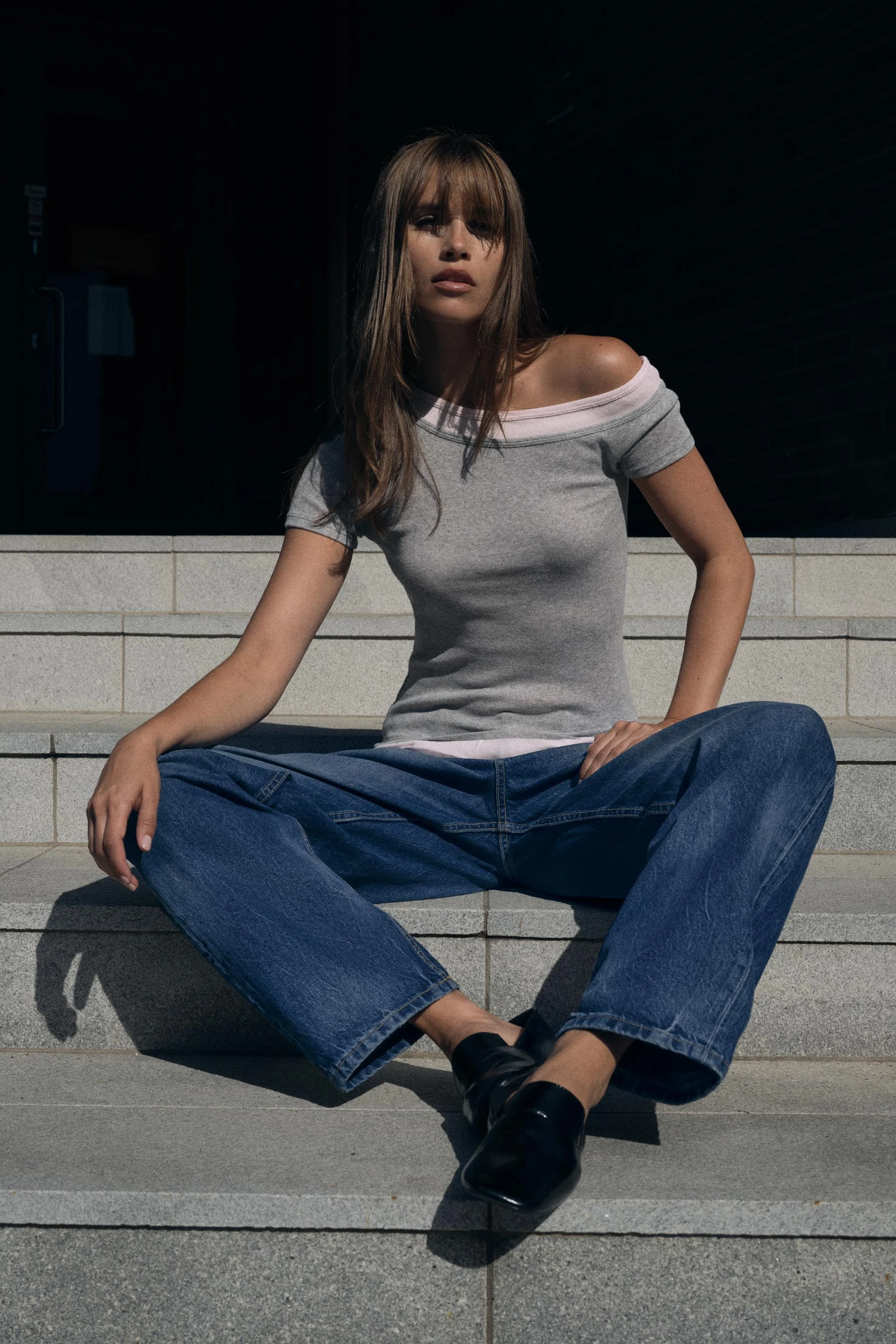 شلوار جین بشکه ای کمر بلند