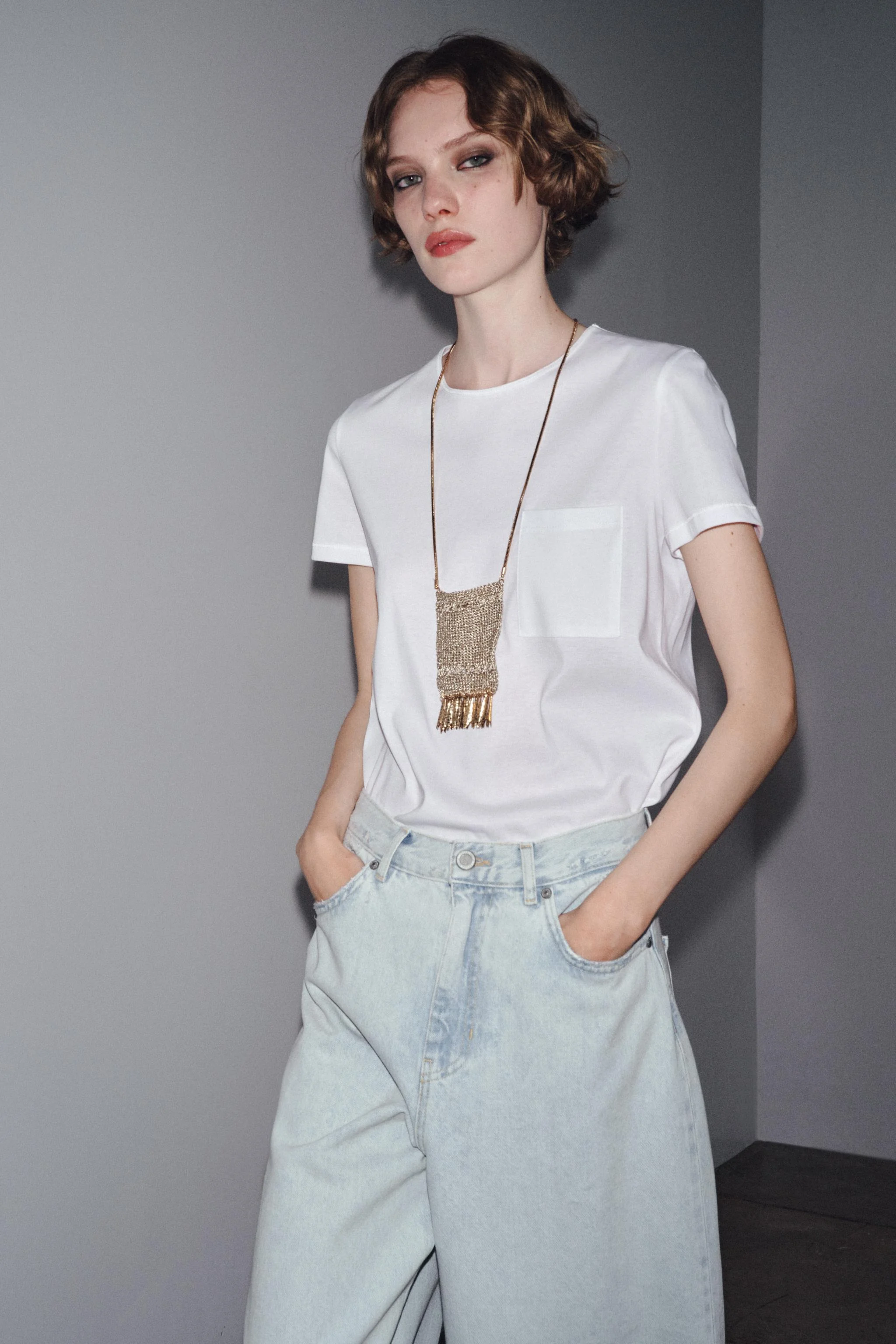 شلوار جین پالازو کمر بلند ZW COLLECTION