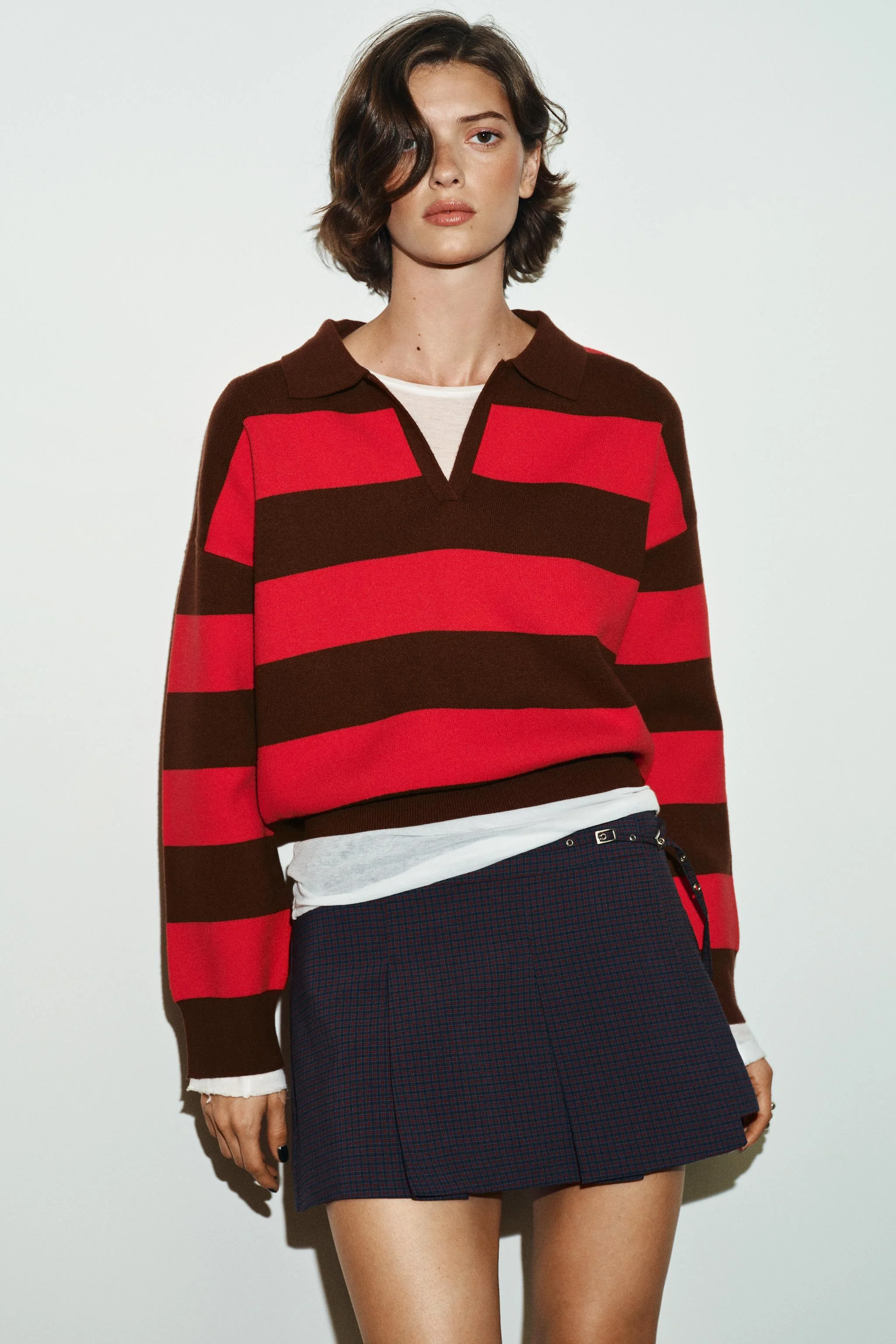 دامن شلواری پلیسه دار طرح چهارخانه دامن شلواری پلیسه دار طرح چهارخانه