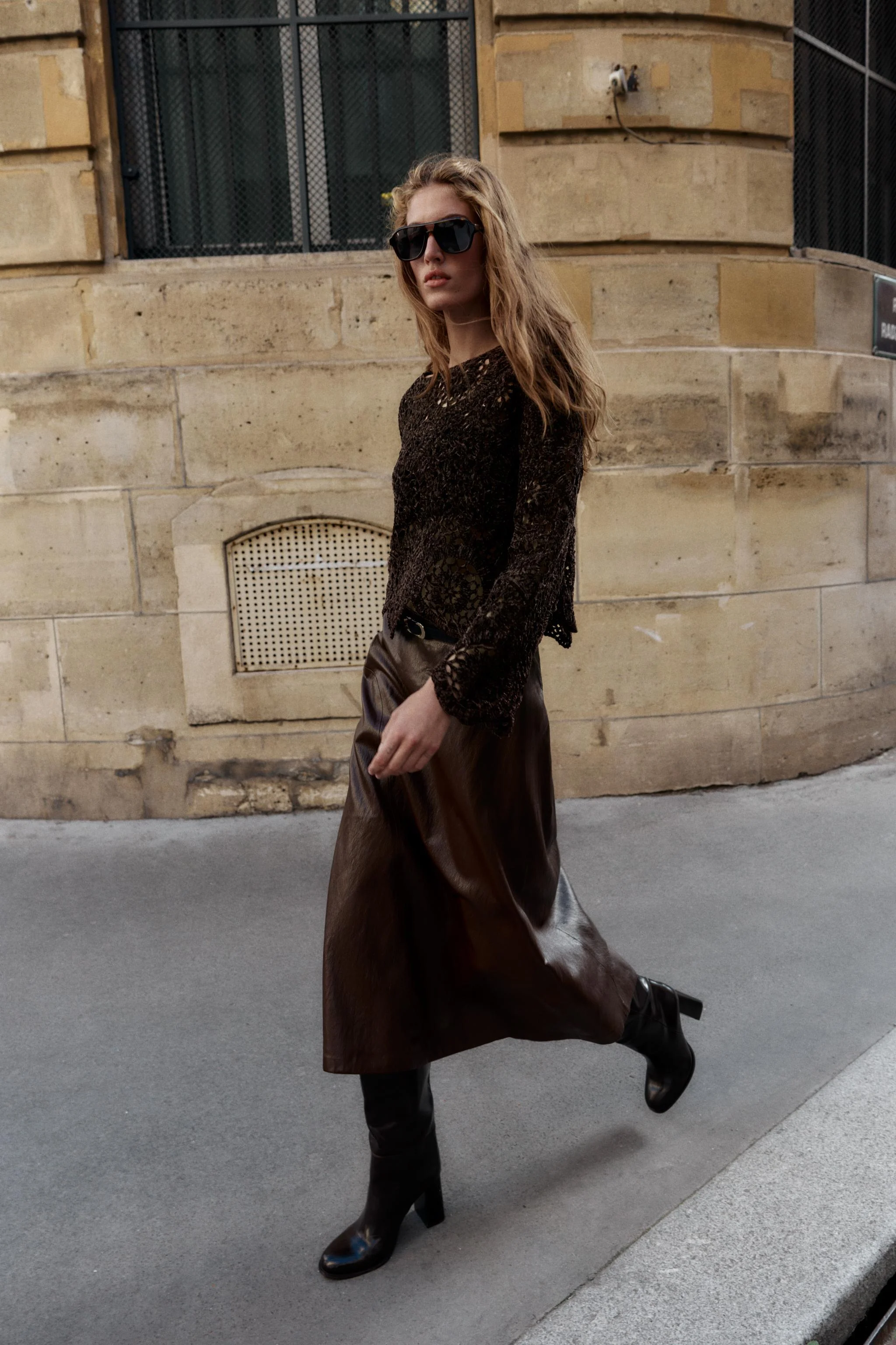 پلیور آستین بلند بافتنی پلیور آستین بلند بافتنی