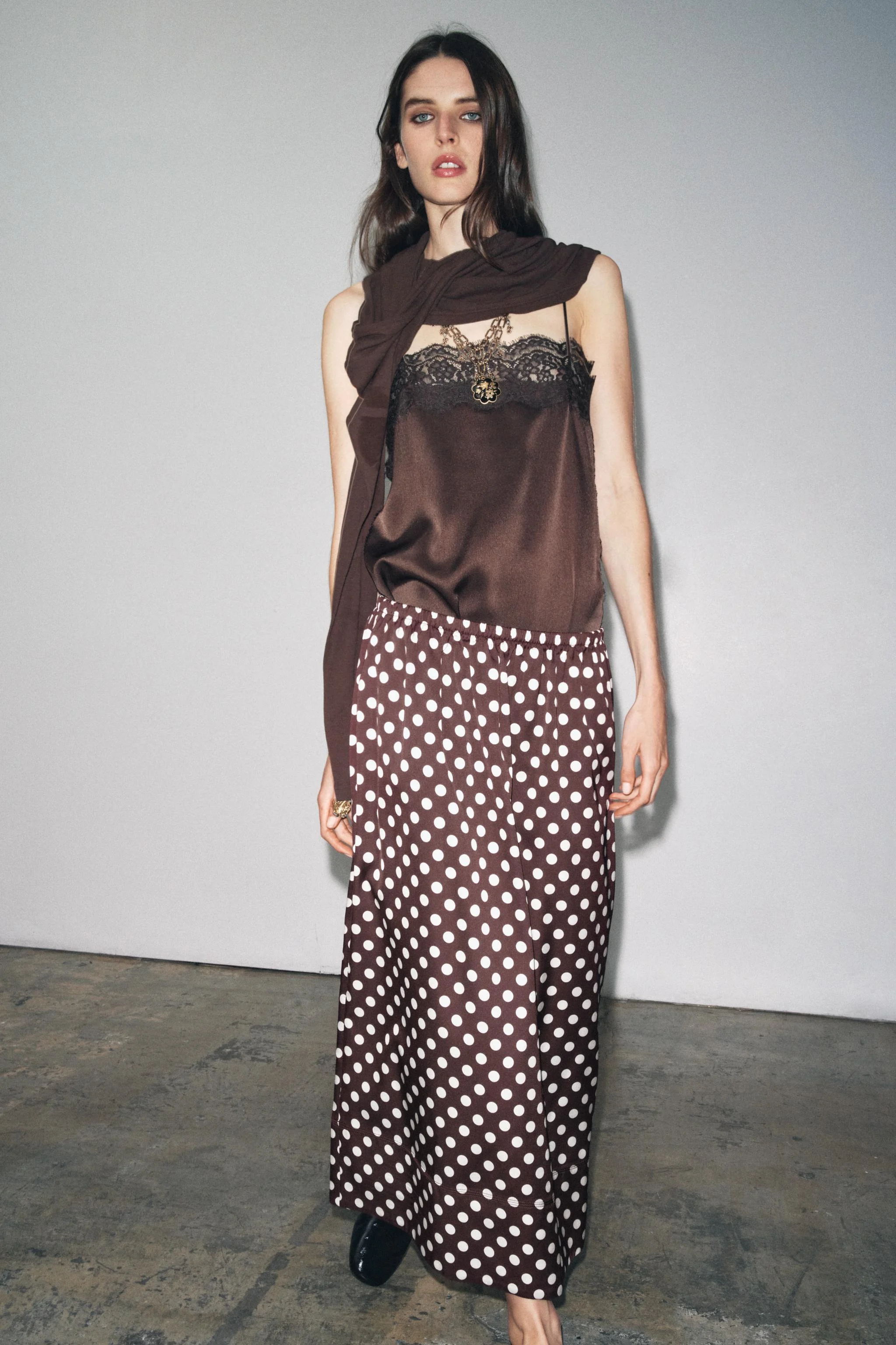 دامن میدی خال‌خالی ZW COLLECTION