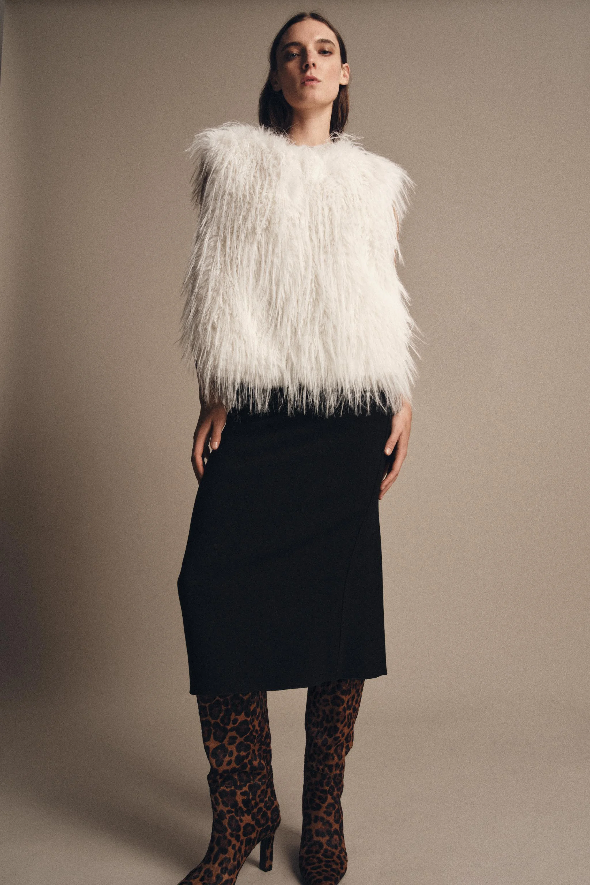 دامن مدادی چاک دار ZW COLLECTION دامن مدادی چاک دار ZW COLLECTION