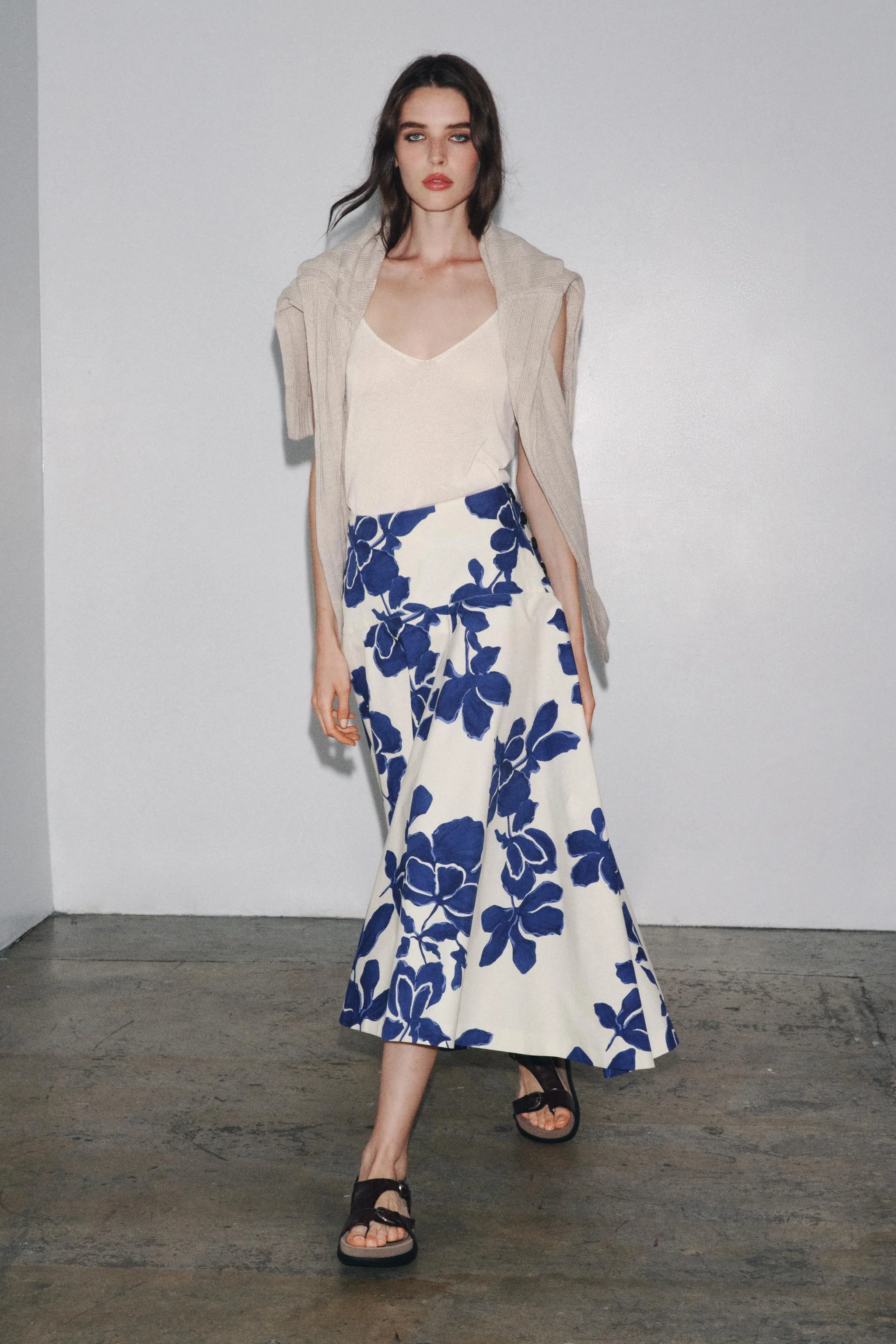 دامن میدی طرح گل زنانه ZW COLLECTION