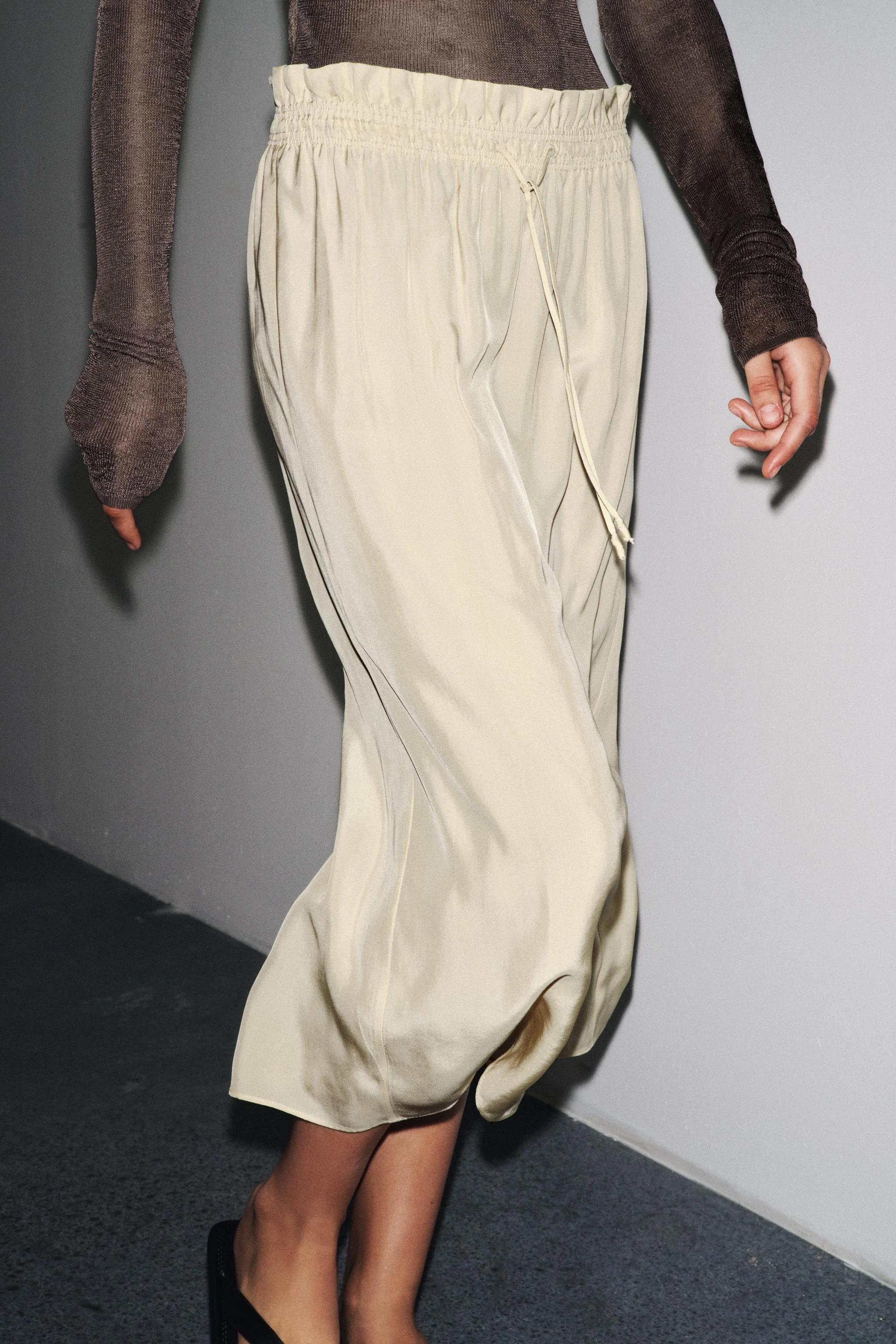 دامن میدی ZW COLLECTION با بندهای کشیدنی