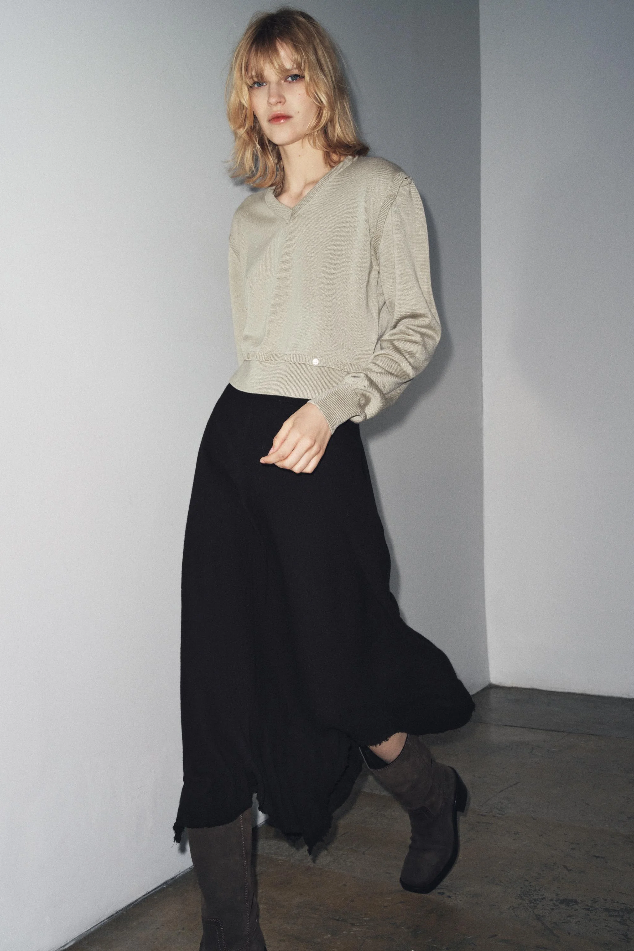 دامن میدی نامتقارن ZW COLLECTION دامن میدی نامتقارن ZW COLLECTION