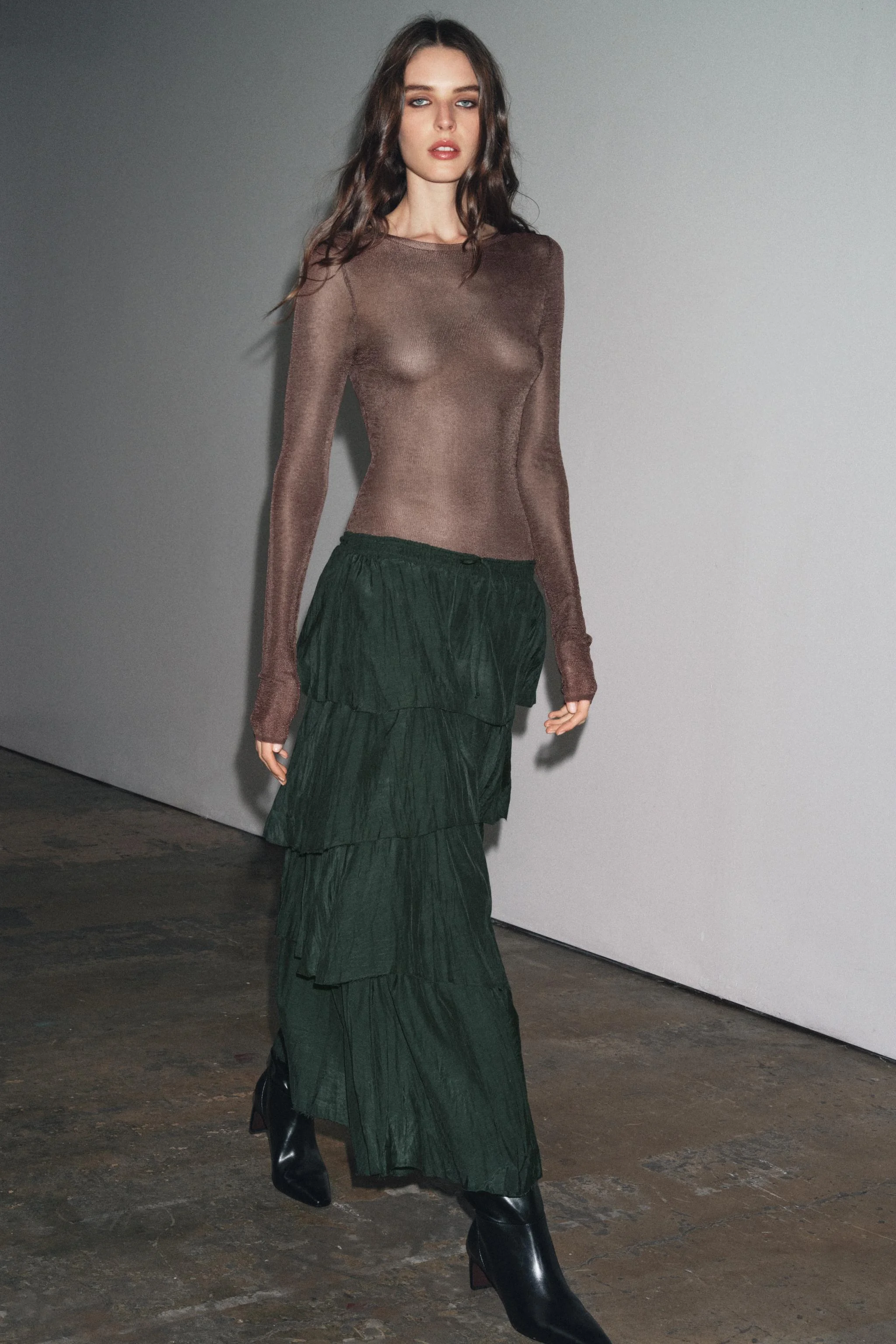 دامن میدی چین‌دار ZW COLLECTION