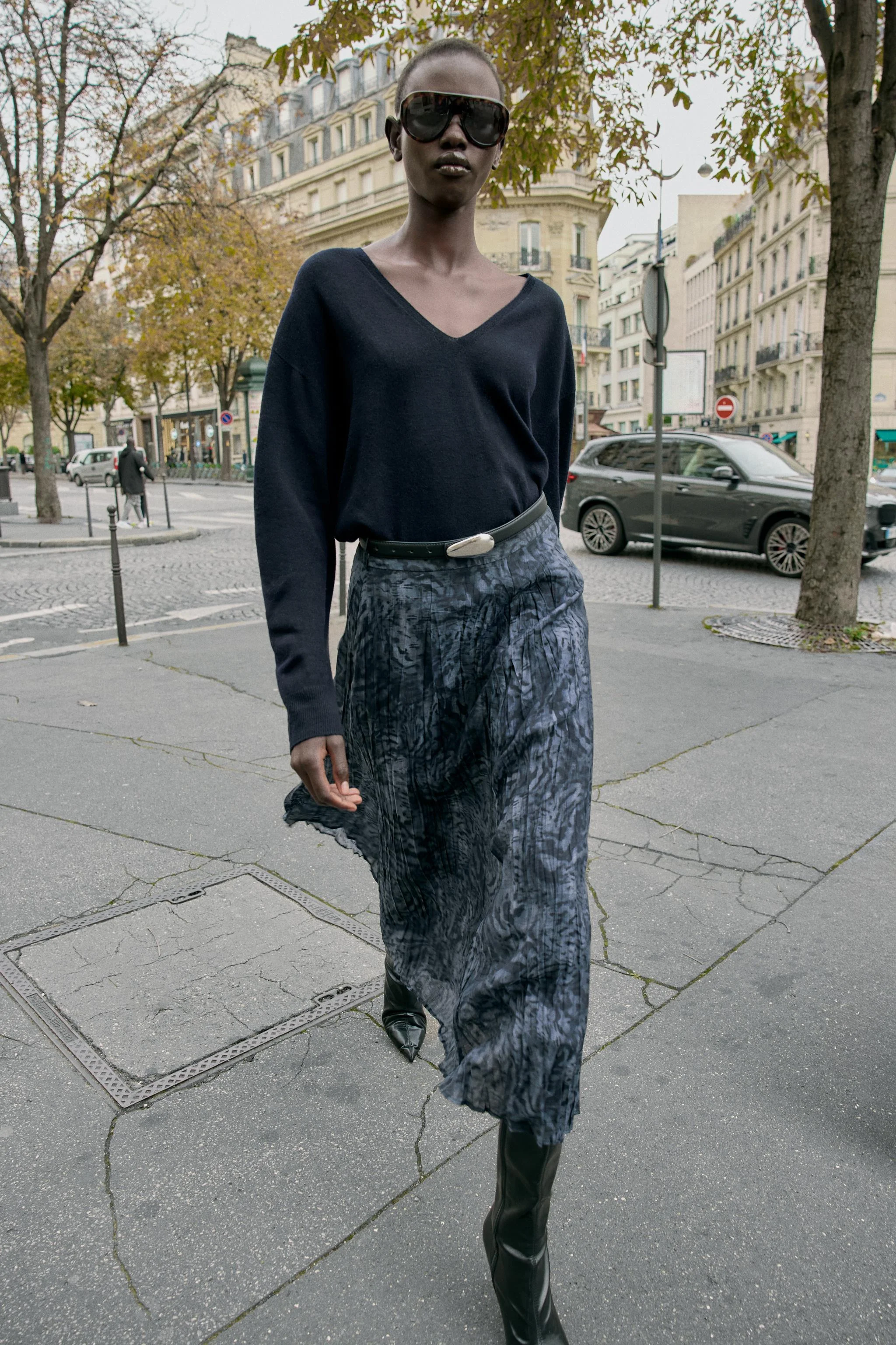 دامن میدی طرحدار با کمربند دامن میدی طرحدار با کمربند