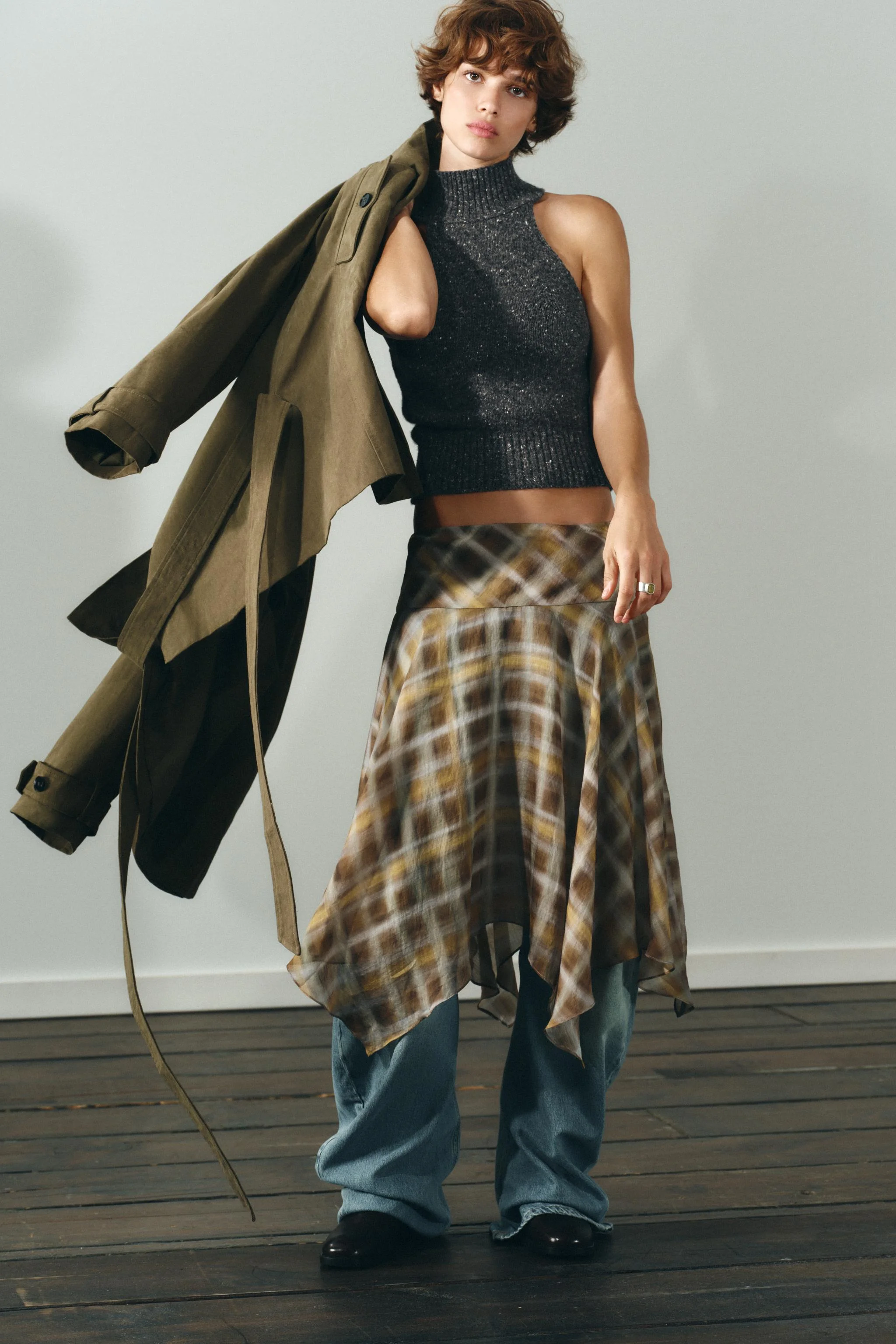 دامن میدی طرح دار