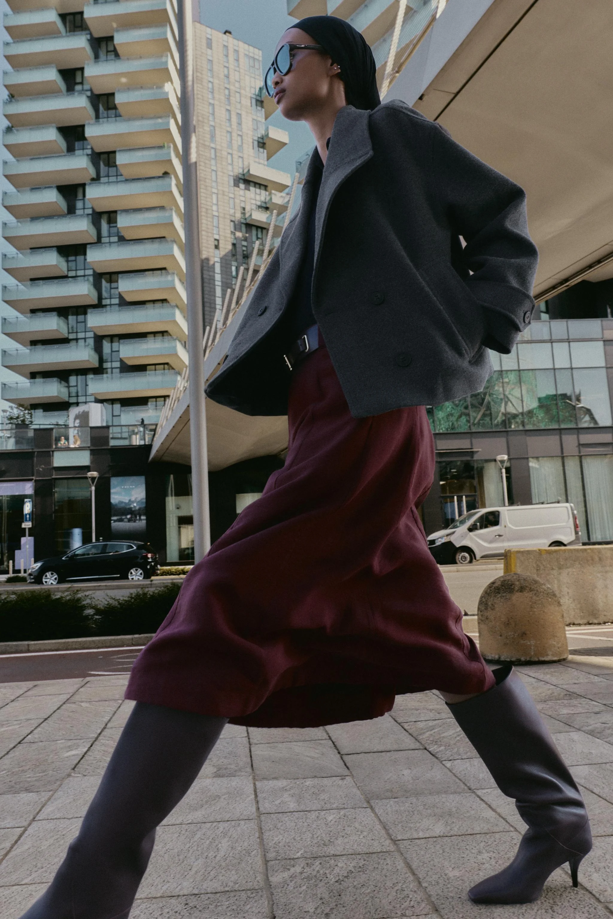 دامن میدی کیپ کمربند دار