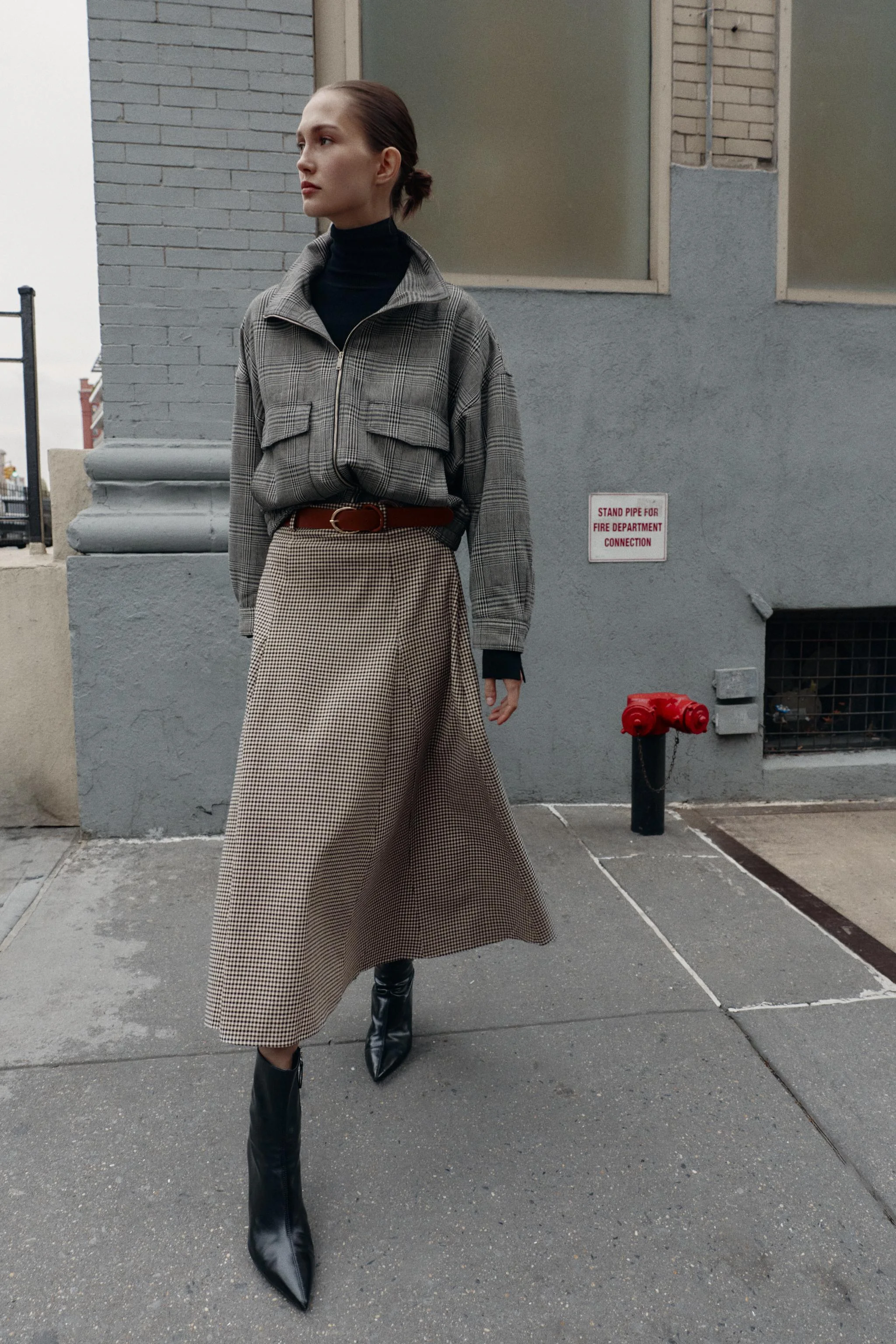 دامن میدی کمربنددار طرح پاپیونی