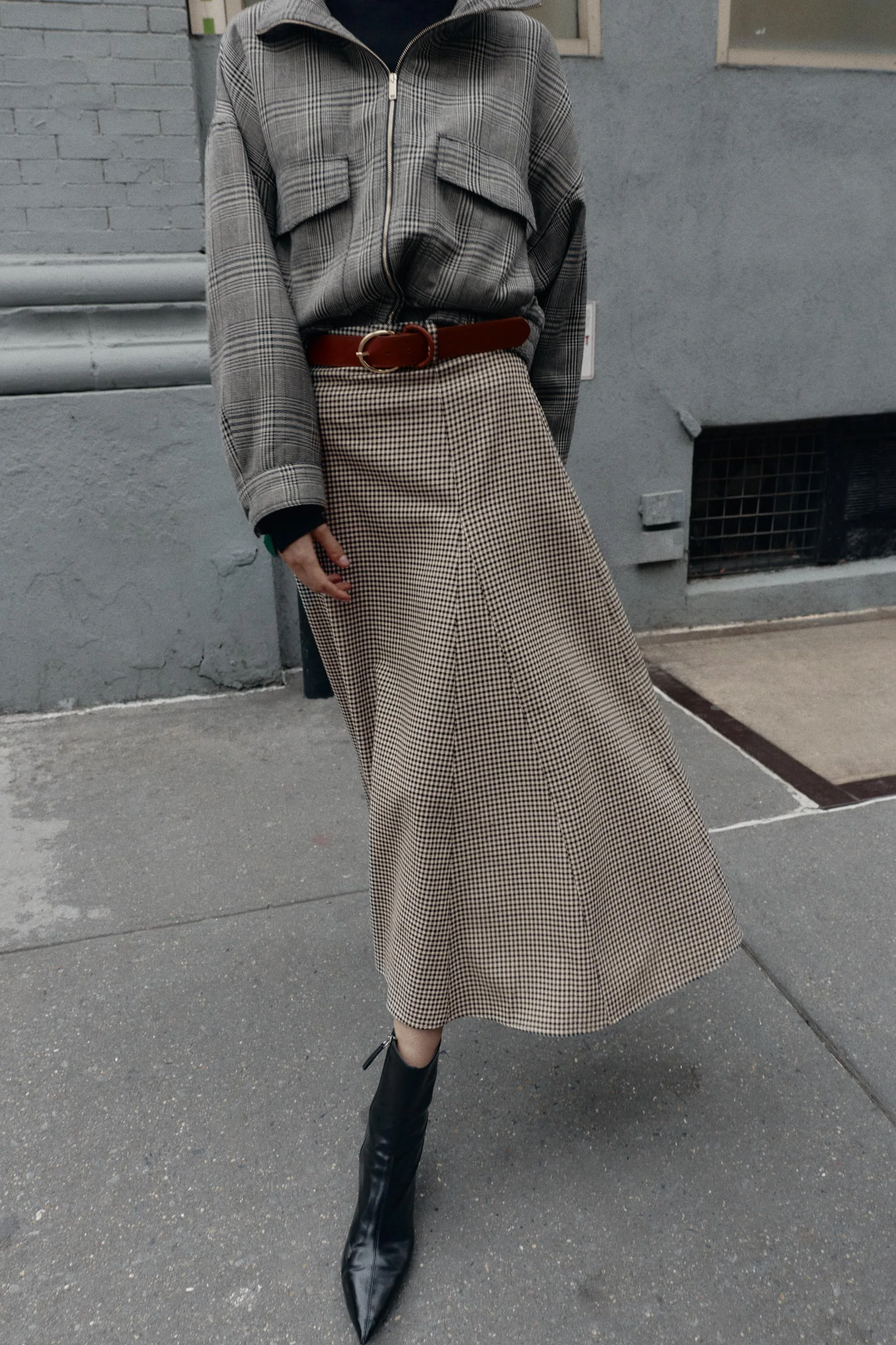 دامن میدی کمربنددار طرح پاپیونی