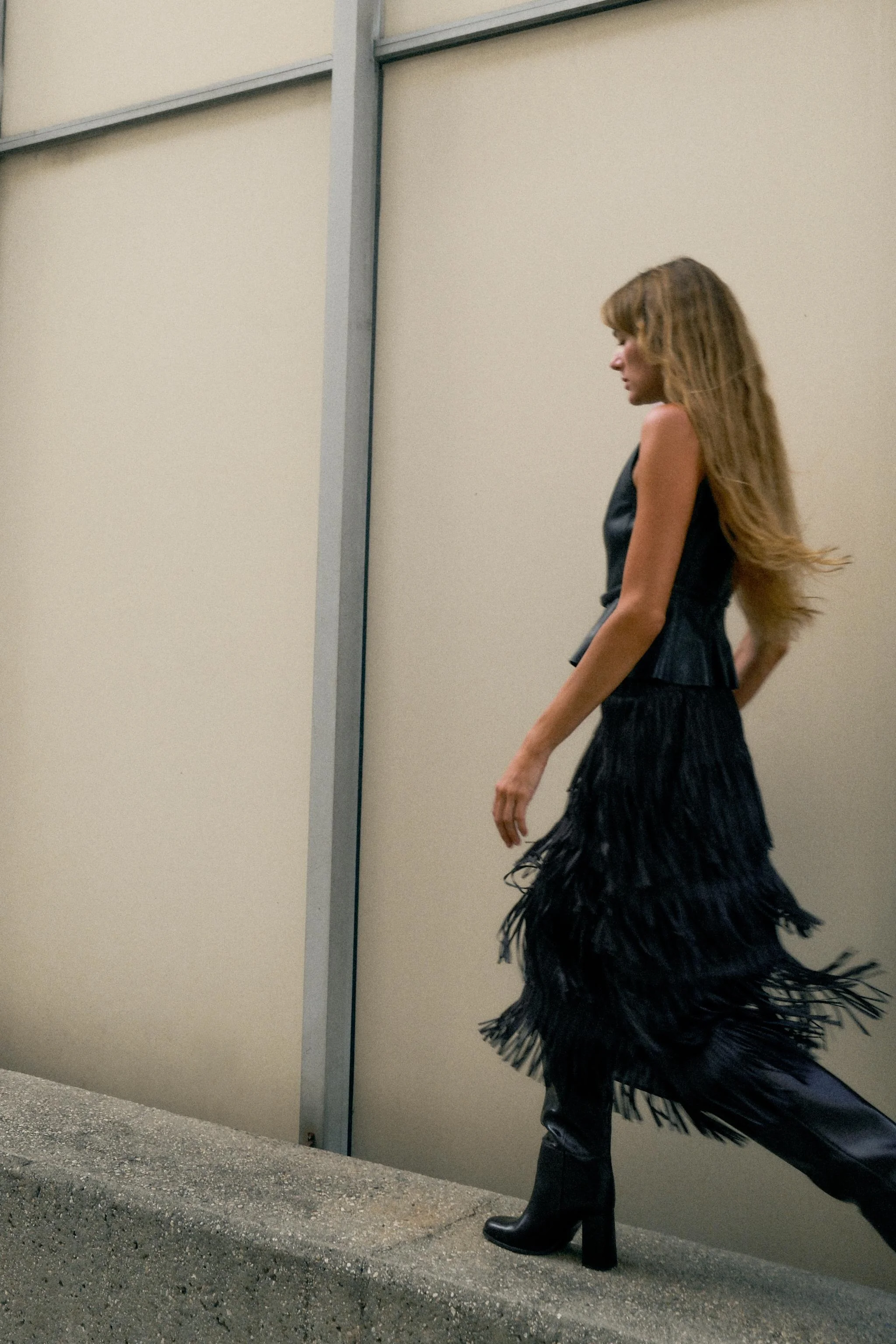 دامن میدی ریش دار