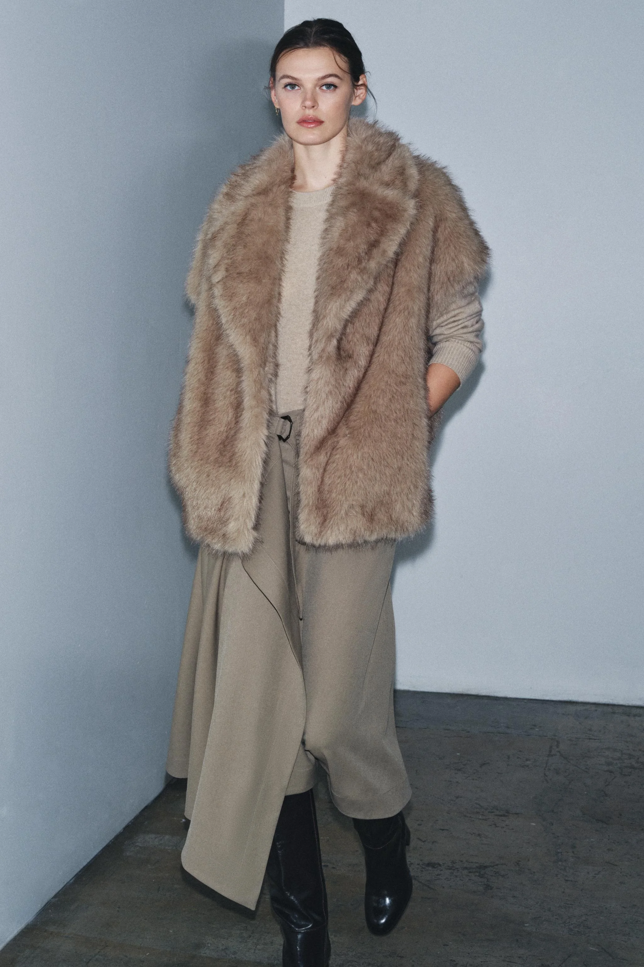 دامن میدی زنانه ZW COLLECTION با سگک