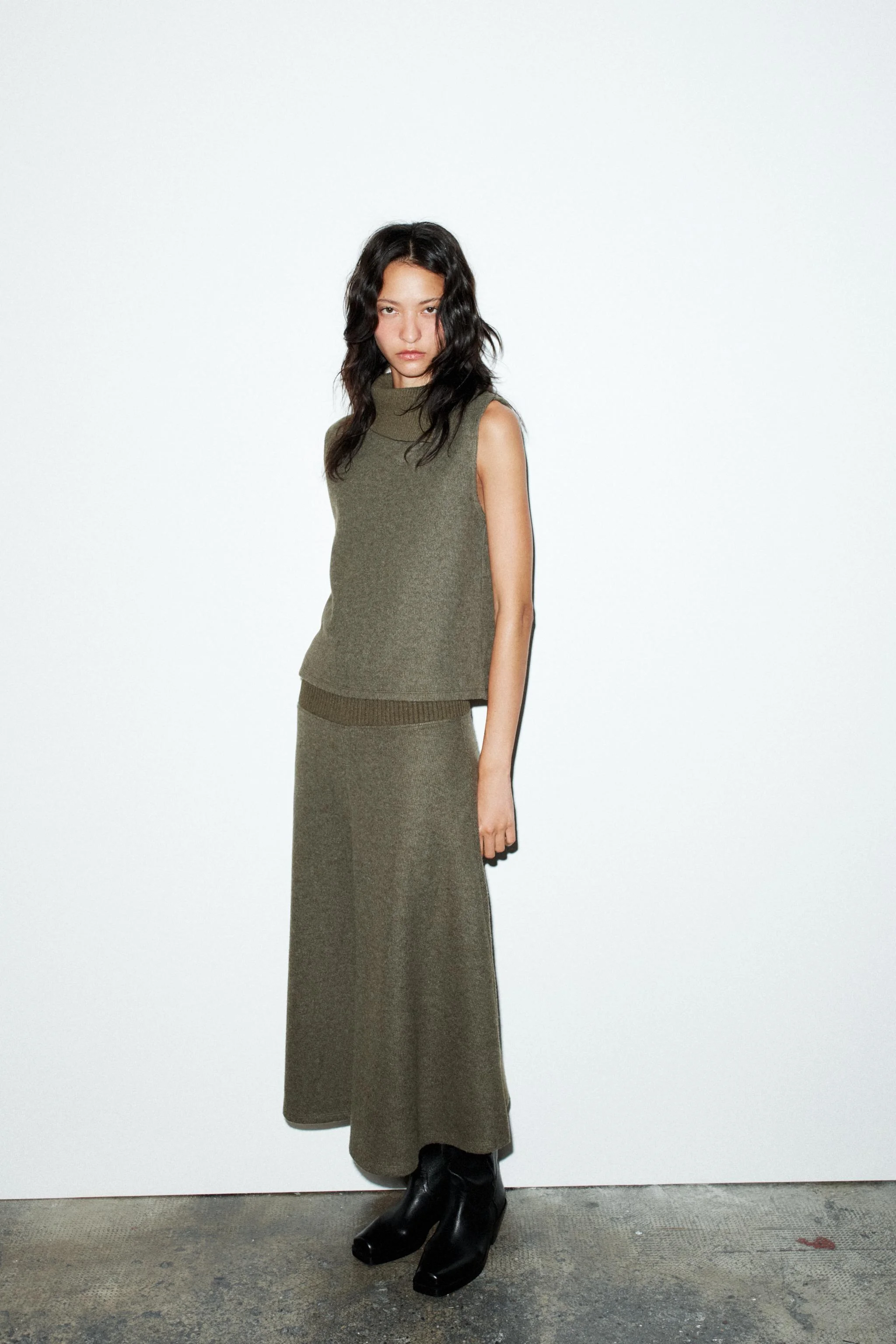 دامن میدی مدل A-LINE نرم