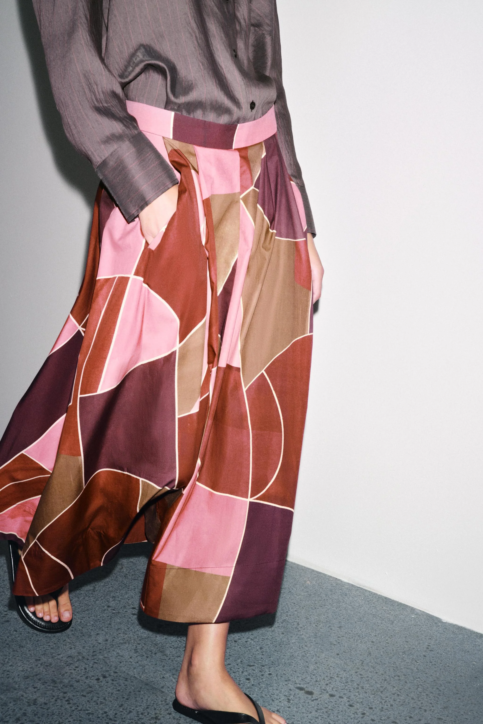 دامن میدی طرح دار ZW COLLECTION