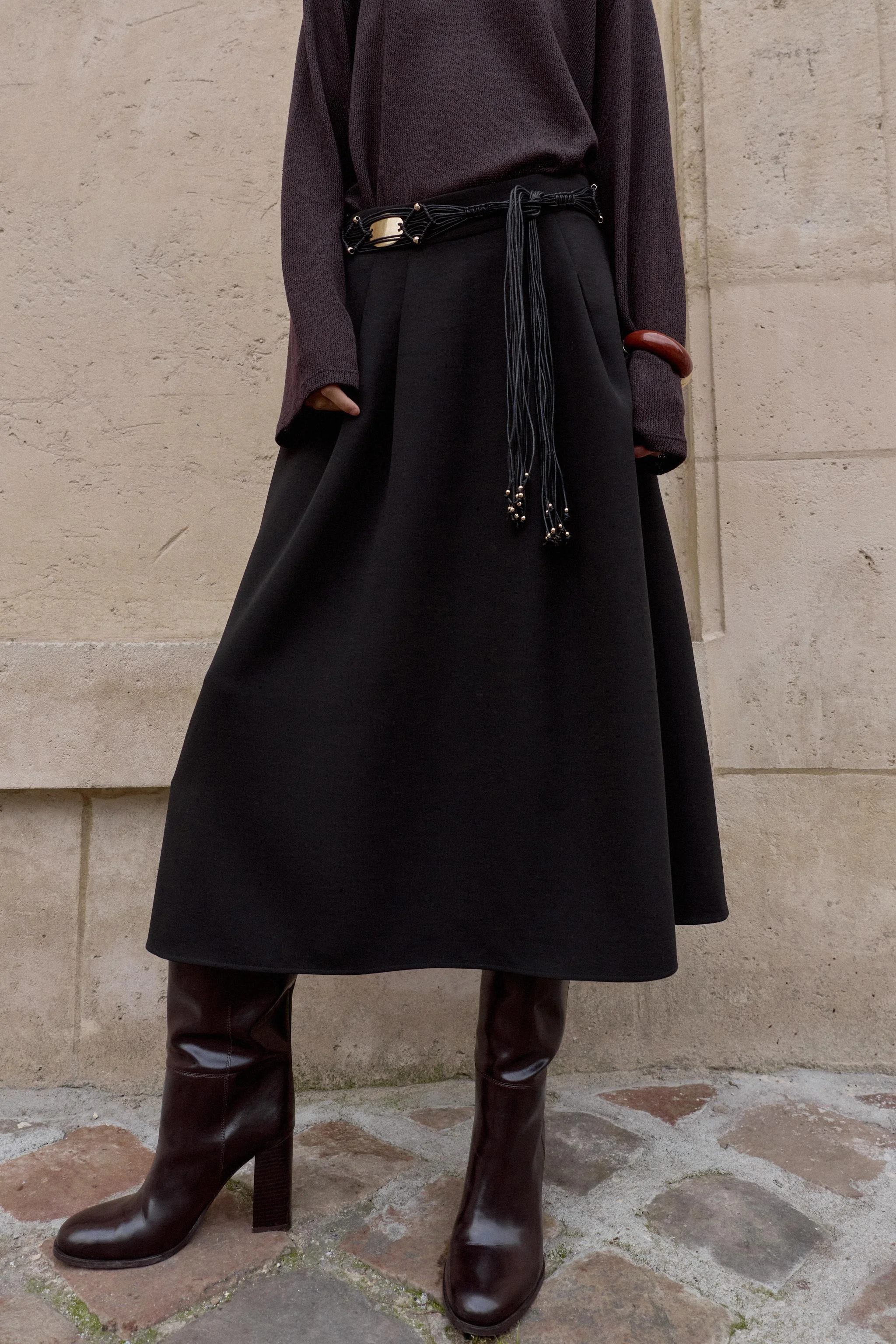 دامن میدی کرپ لایه ای دامن میدی کرپ لایه ای