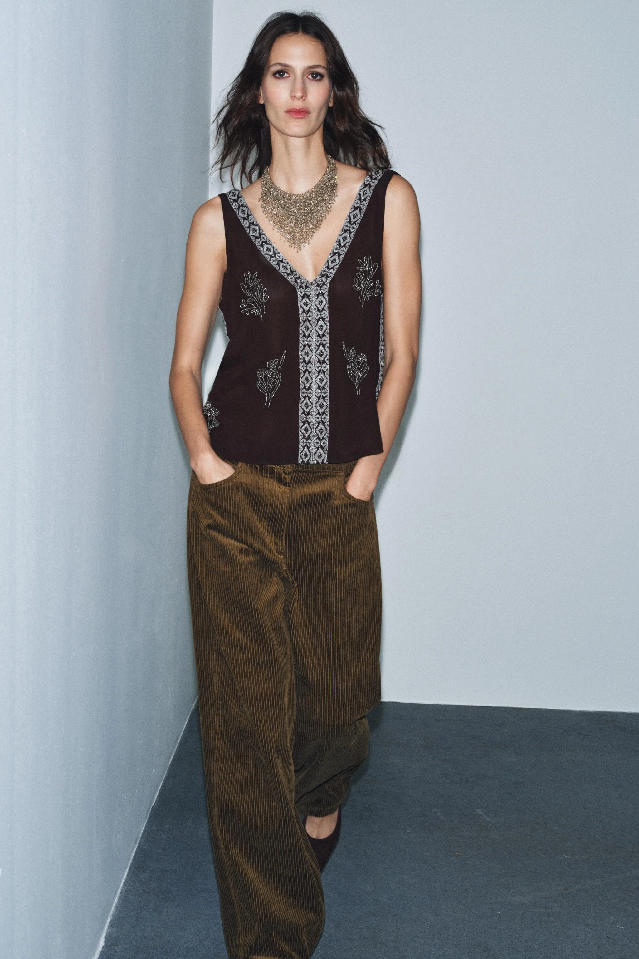 تاپ گلدوزی شده ZW کالکشن نسخه محدود