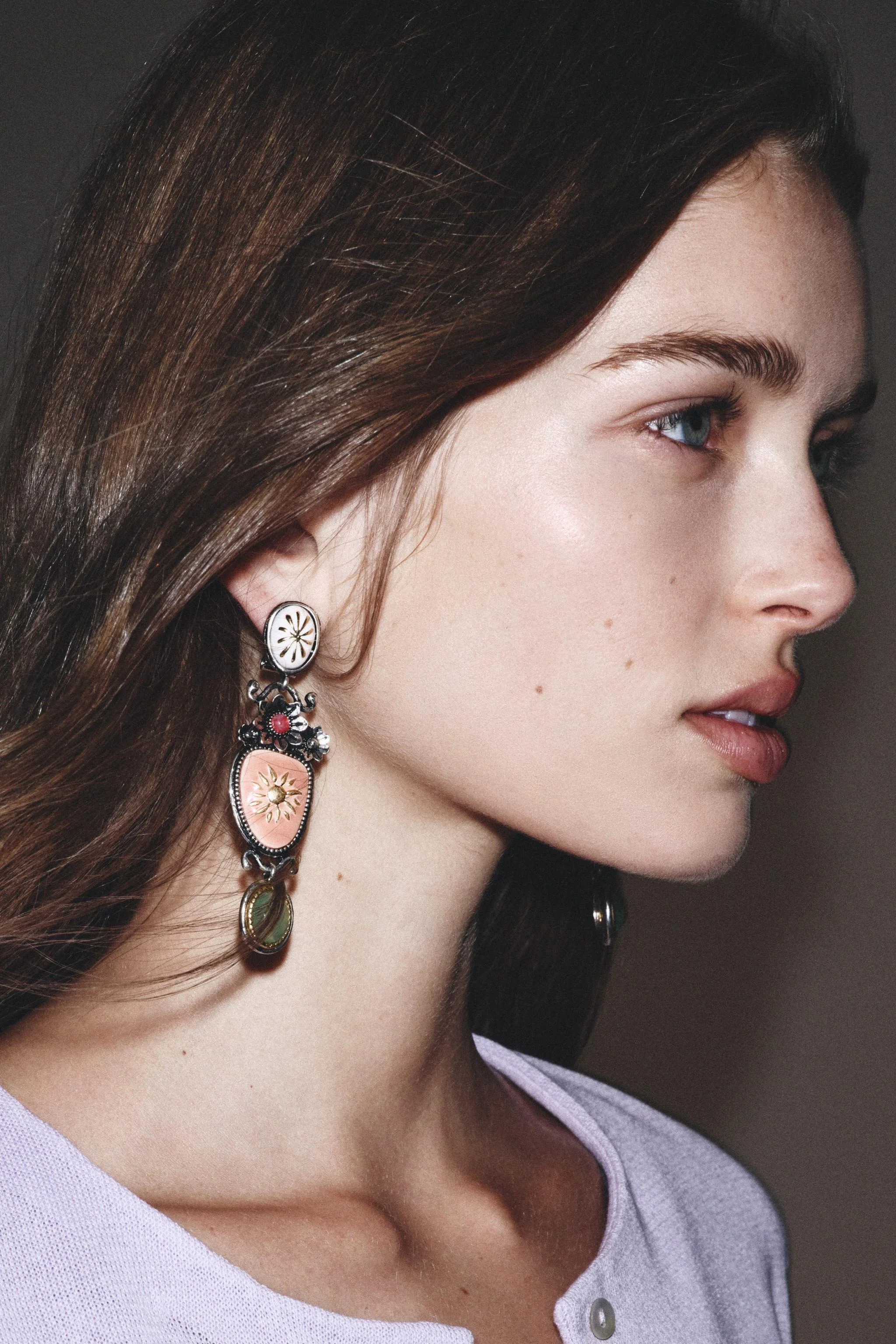 گوشواره سنگی گل