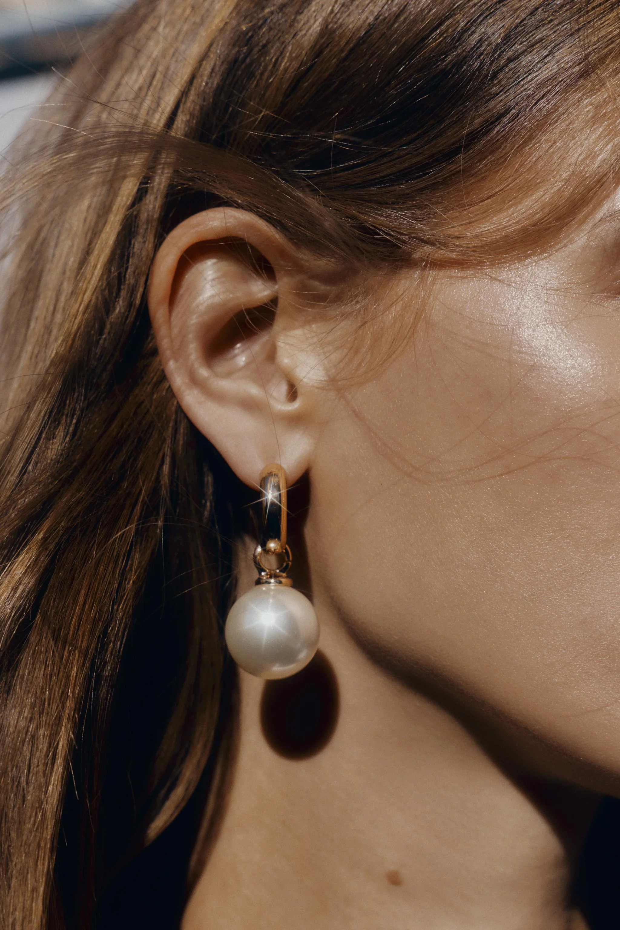 گوشواره های حلقه ای مروارید مصنوعی گوشواره های حلقه ای مروارید مصنوعی