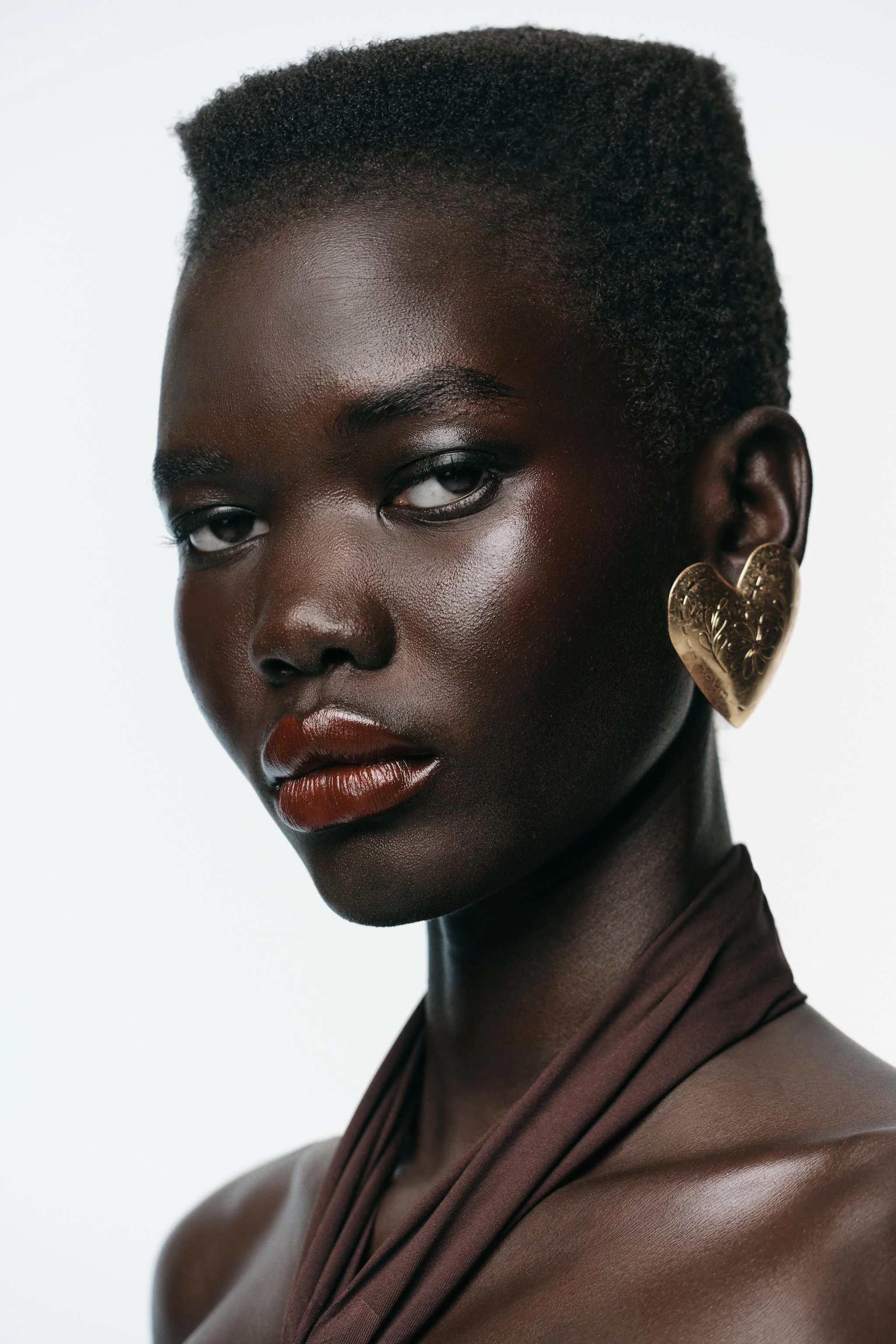 گوشواره های قلبی بافت دار