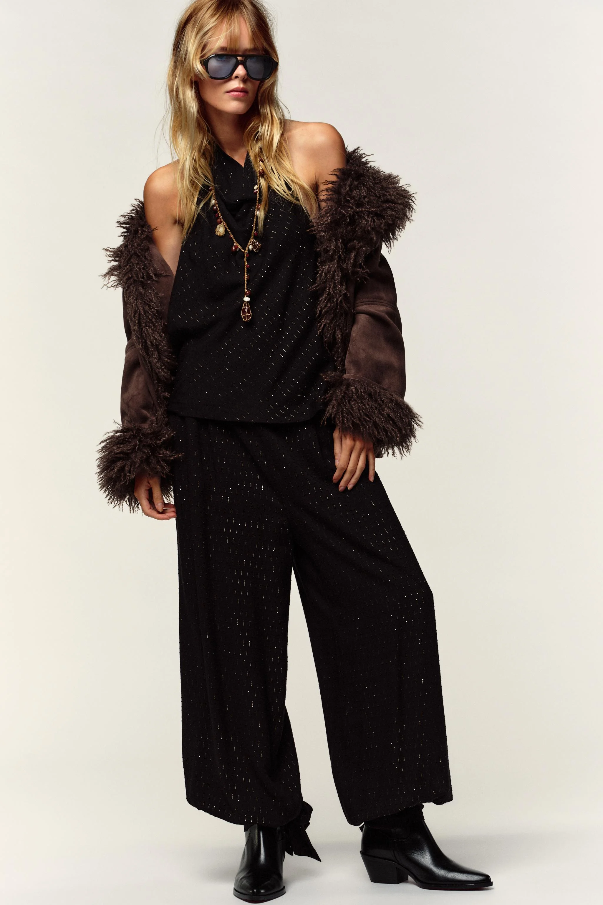 تاپ هالتر با نخ متالیک