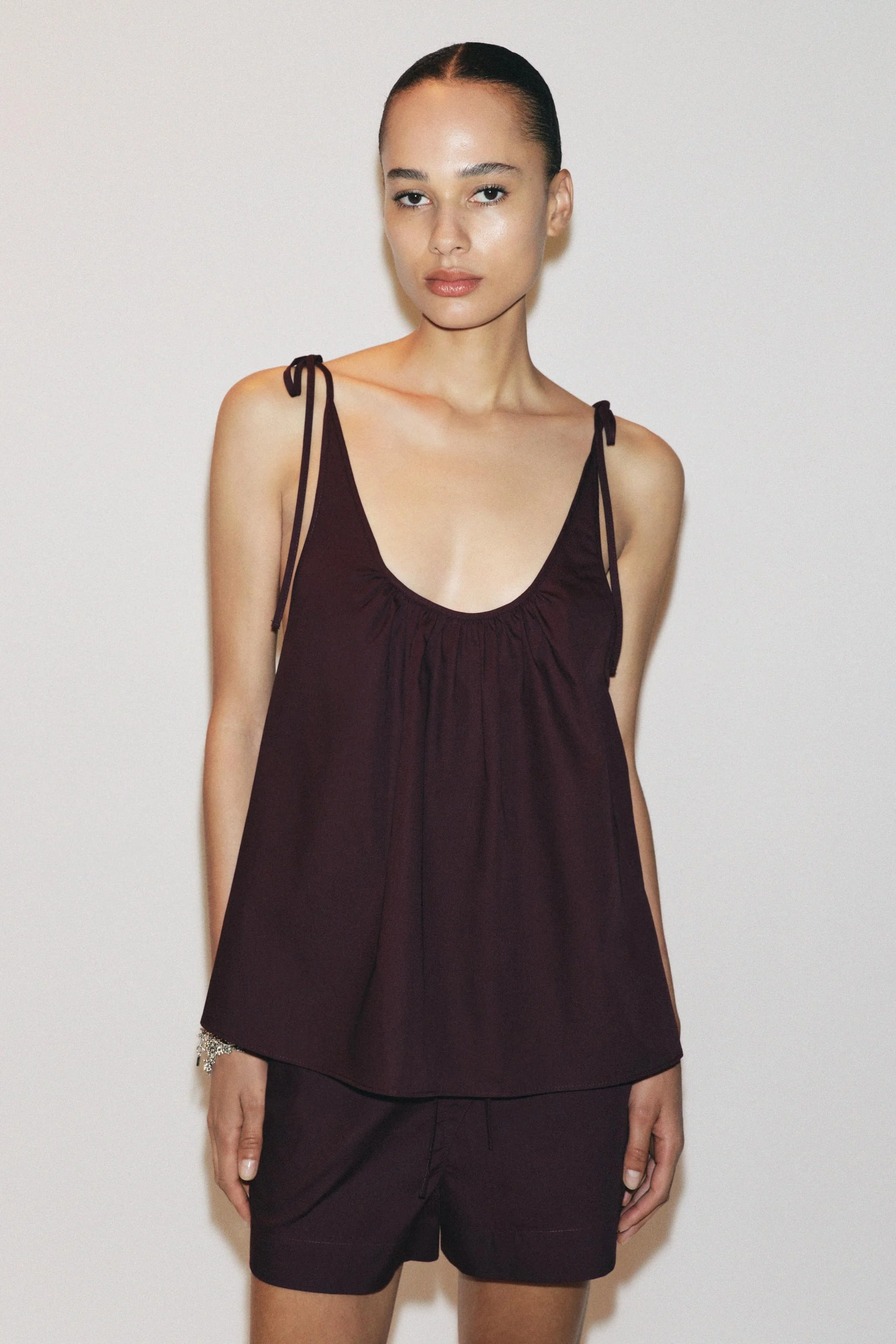 تاپ پاپلین بند دار