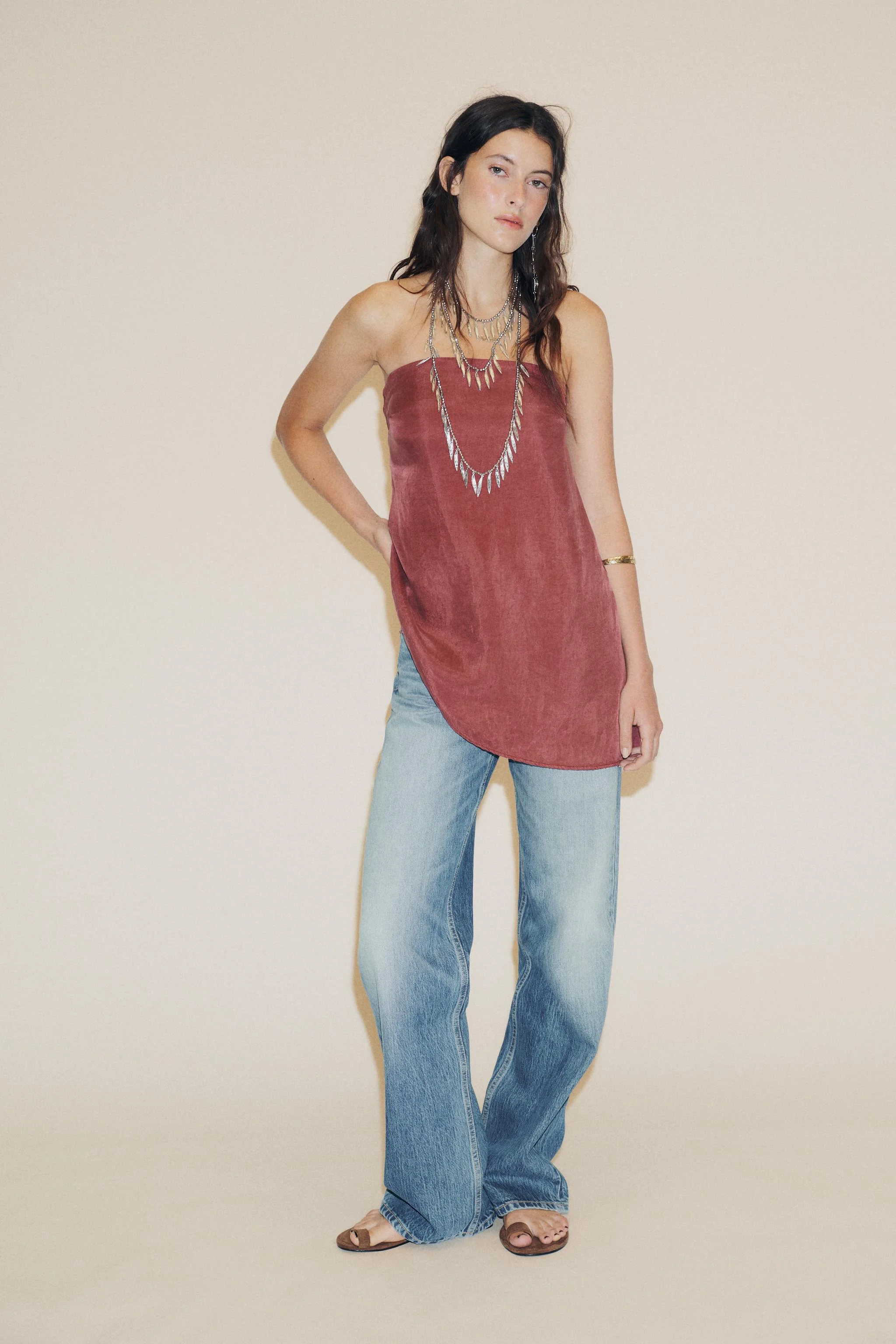 تاپ بدون بند مدل نامتقارن