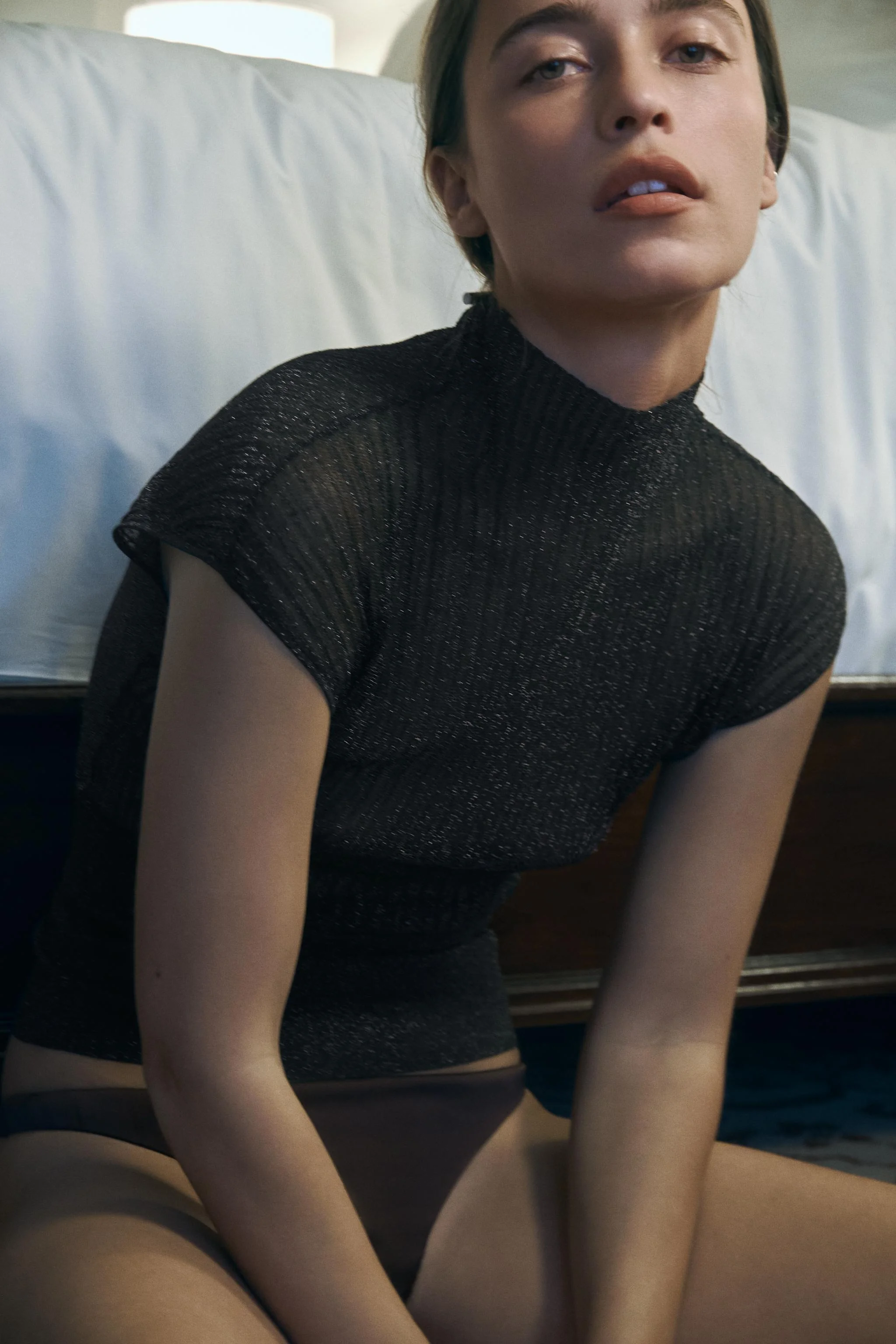 تاپ بافتنی با نخ متالیک